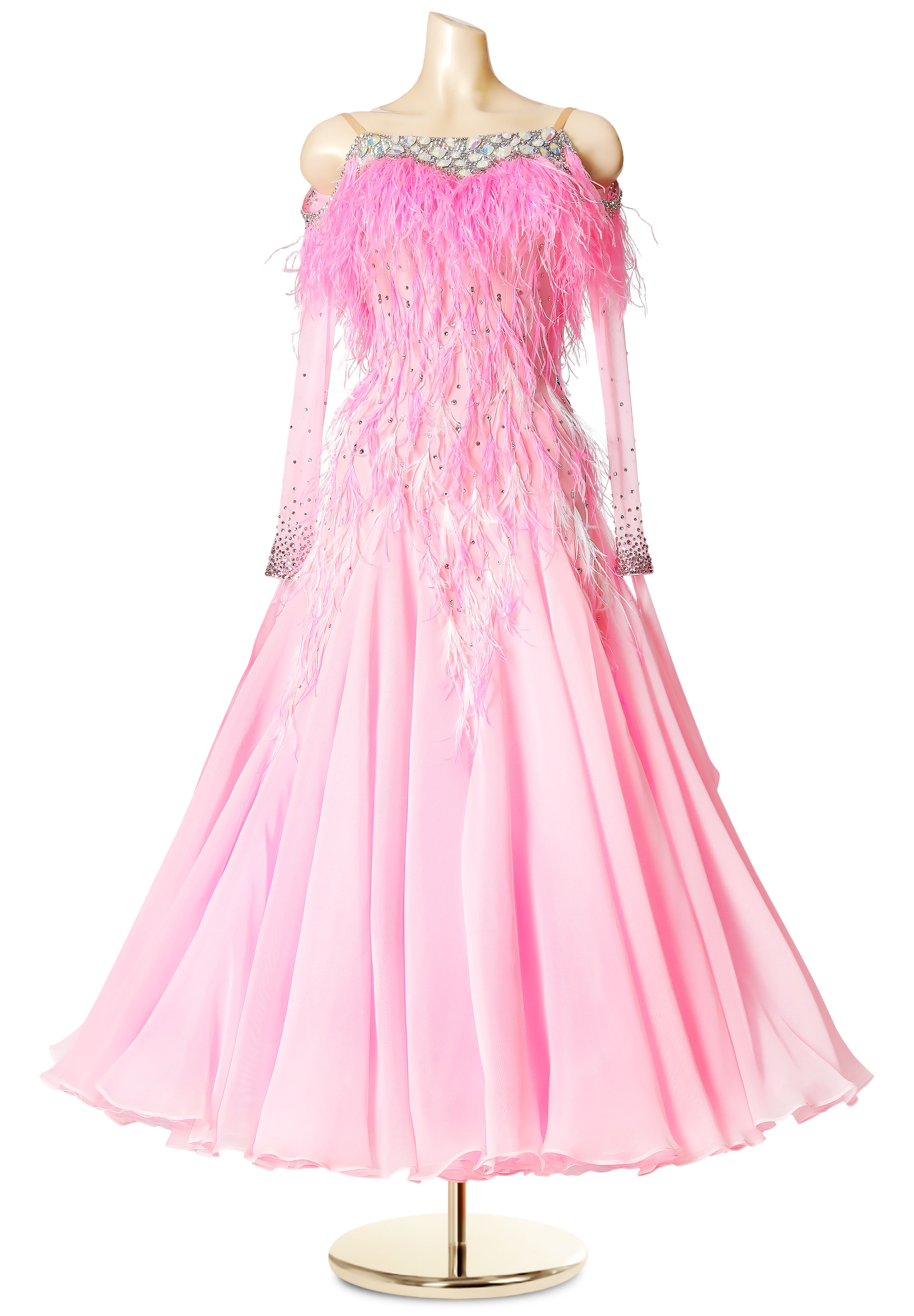 Feather Bodice Ballroom Smooth Costume PC-WB19067
