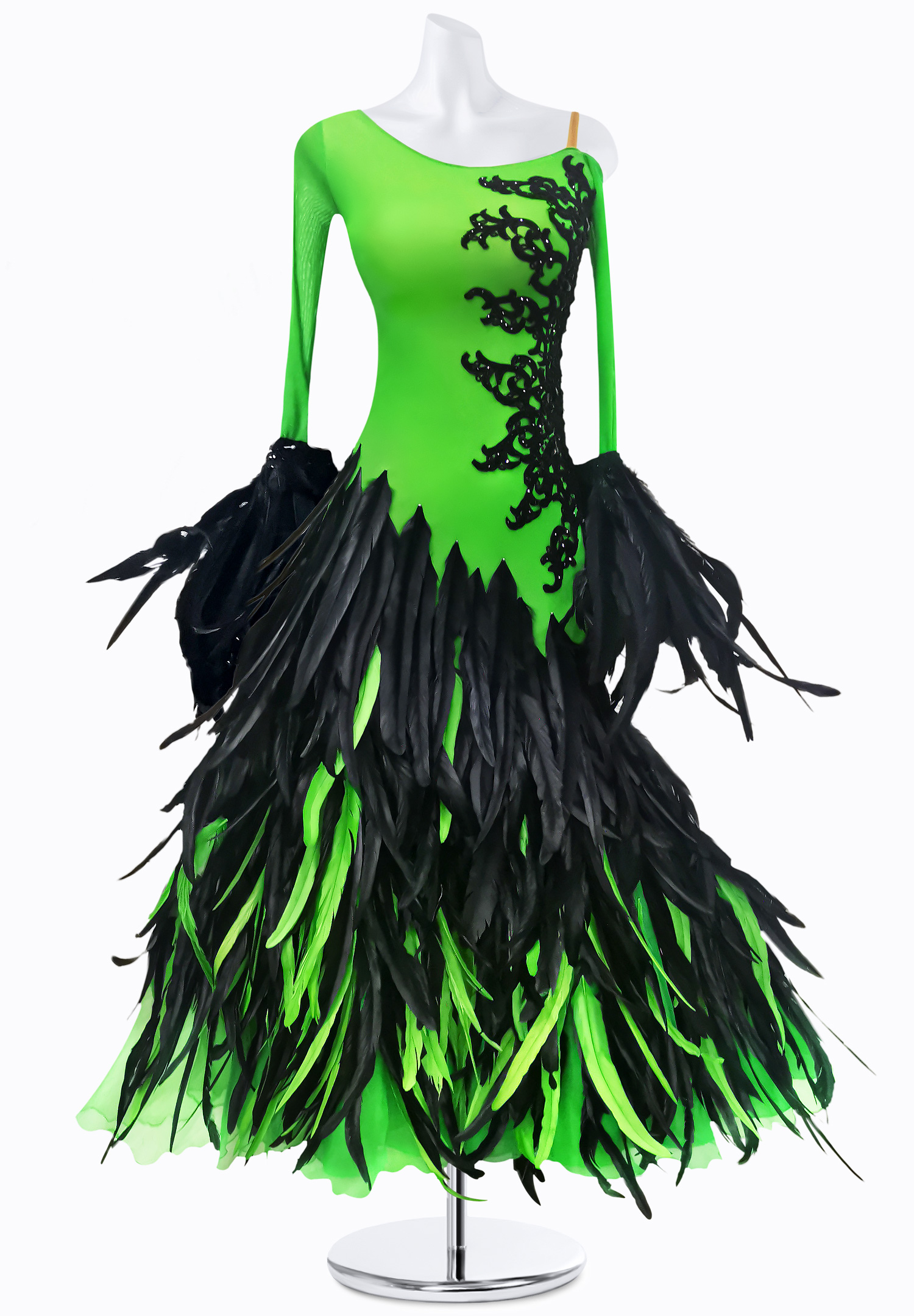 Feather Phantom Ballroom Gown AM-B3308