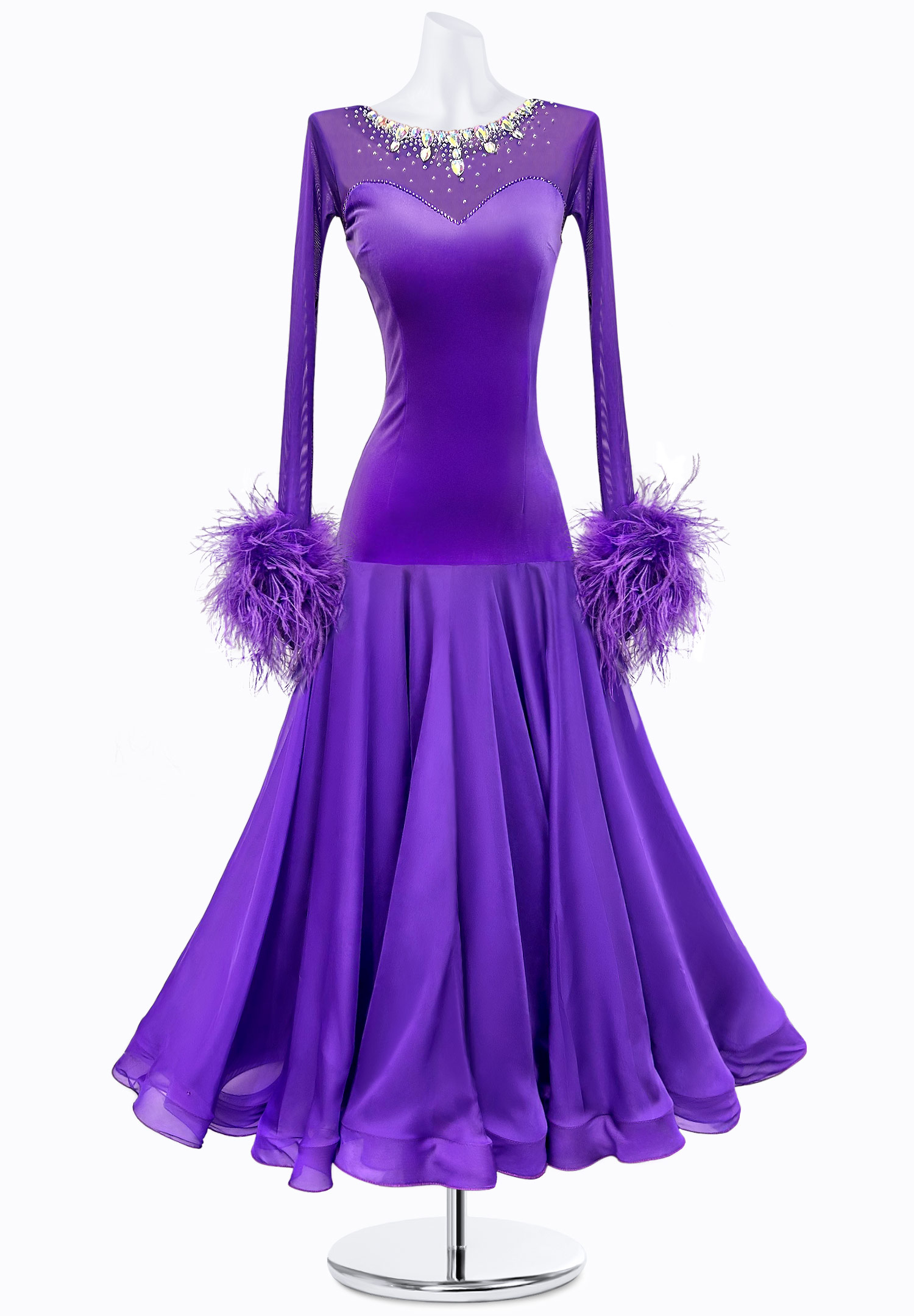Feather Serenade Ballroom Gown AM-B3372