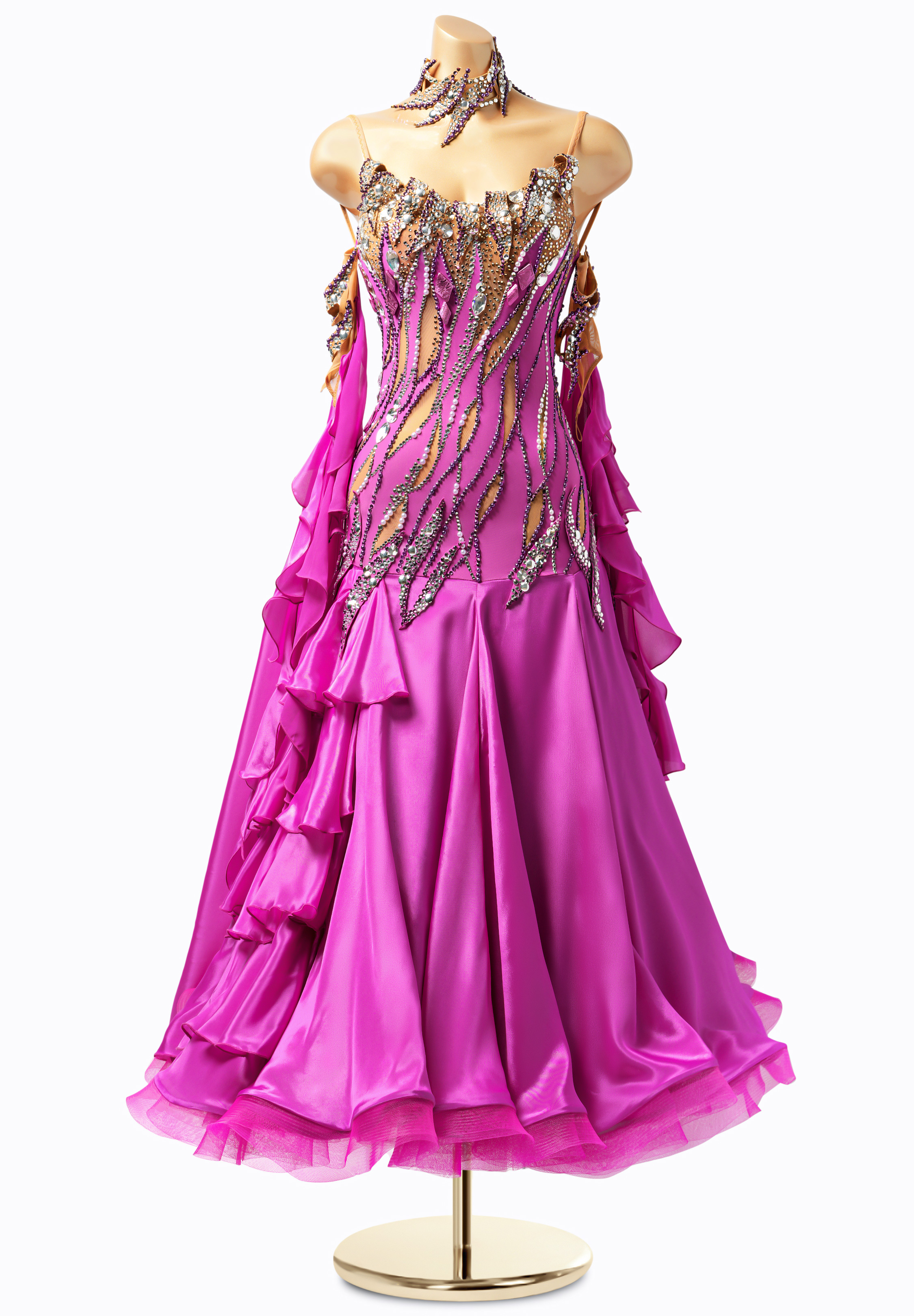 Flowing Frills Ballroom Gown AD-B2924