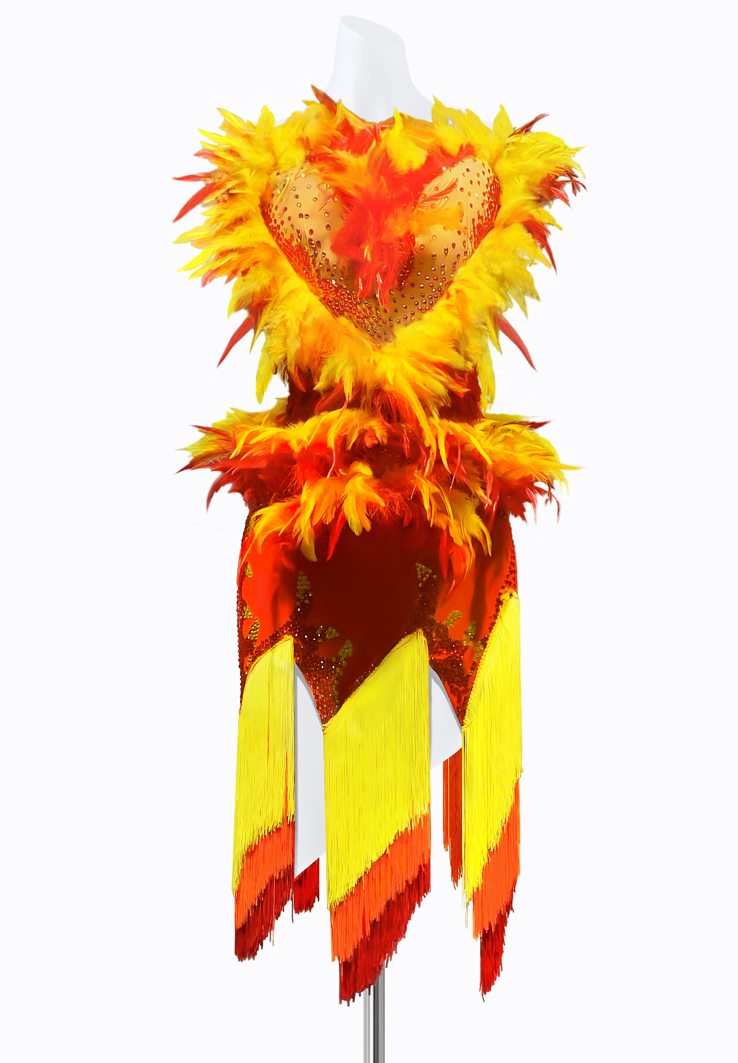 Fringe Flame Latin Dress PR-L215051