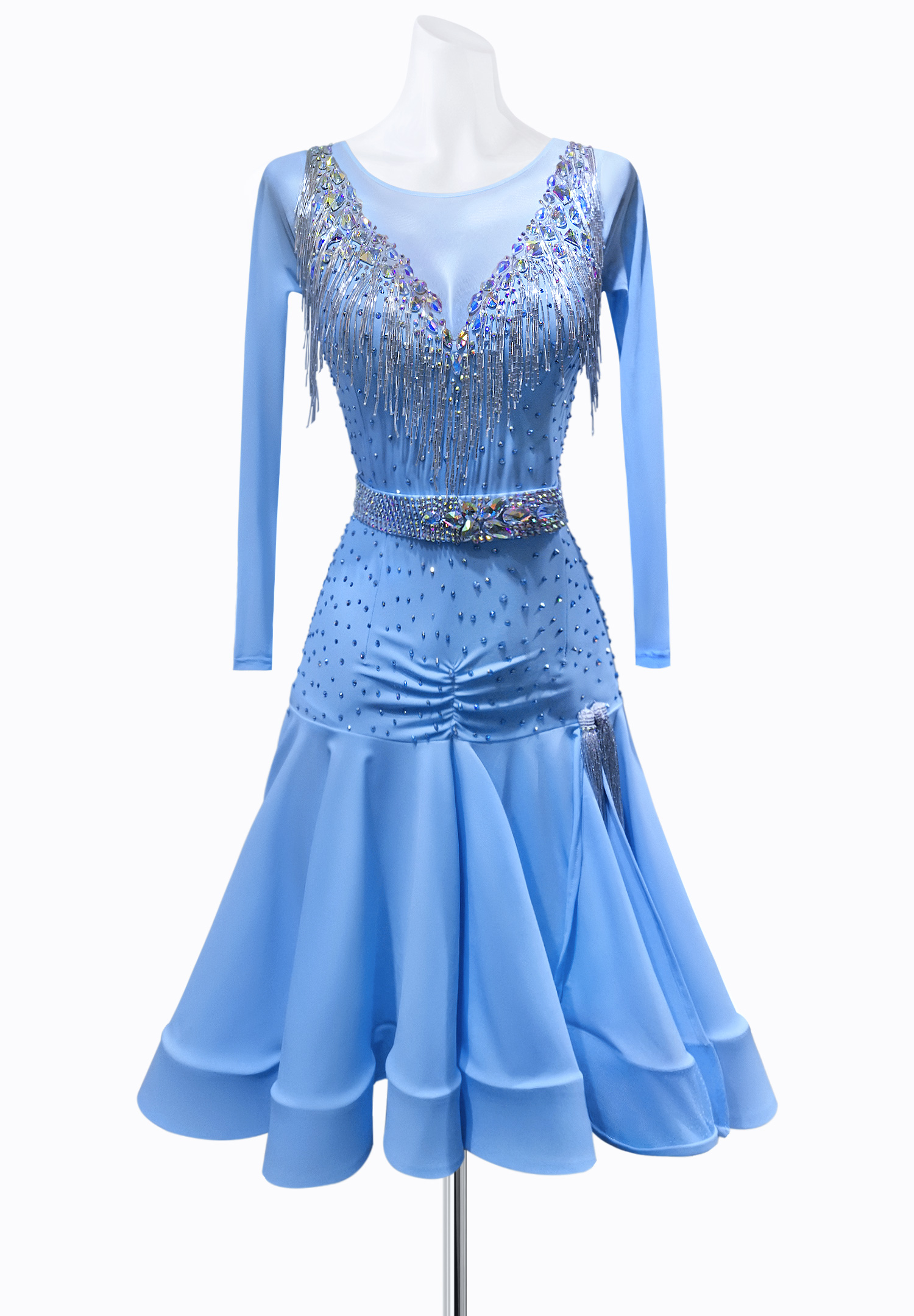 Frozen Ruched Latin Dress AM-L3638