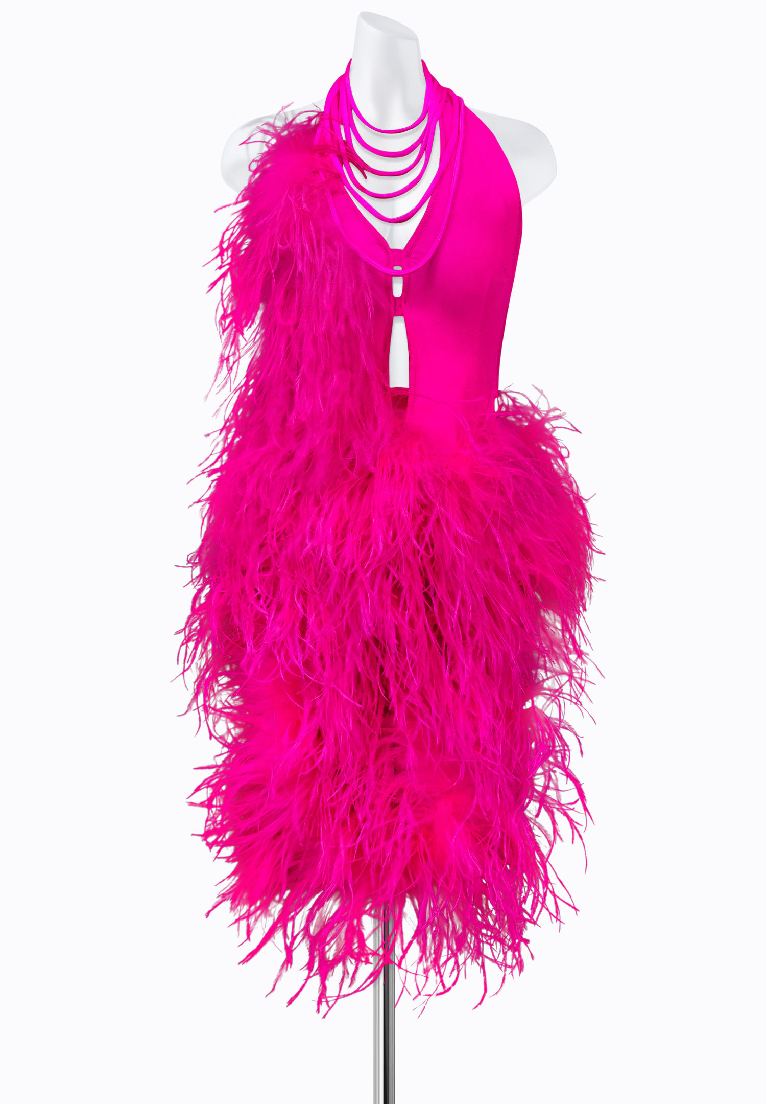 Glowing Feather Latin Dress AM-L3415