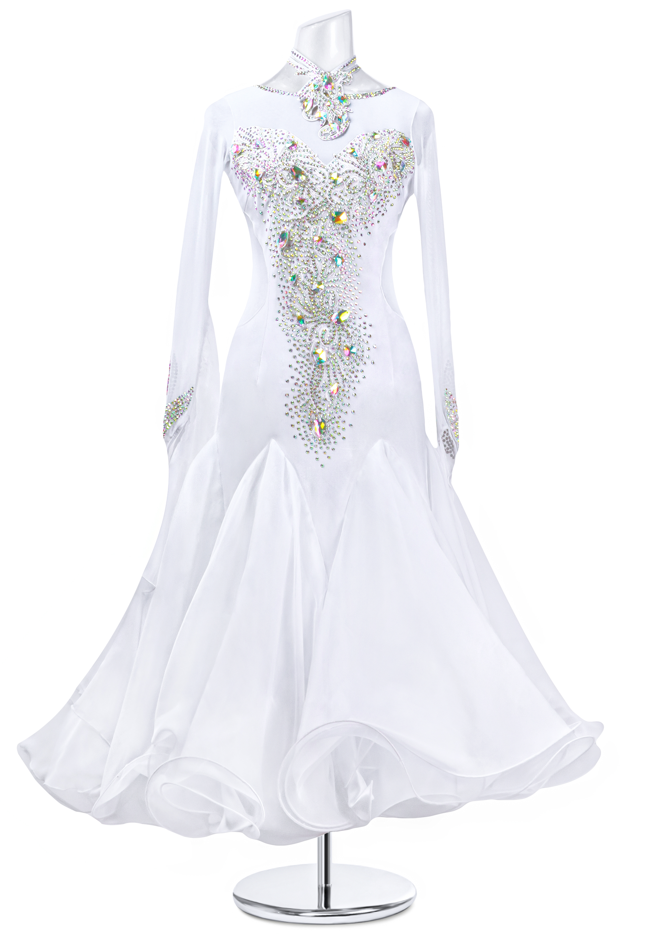 Heavily Stoned Ballroom Waltz Dress MQ-B184