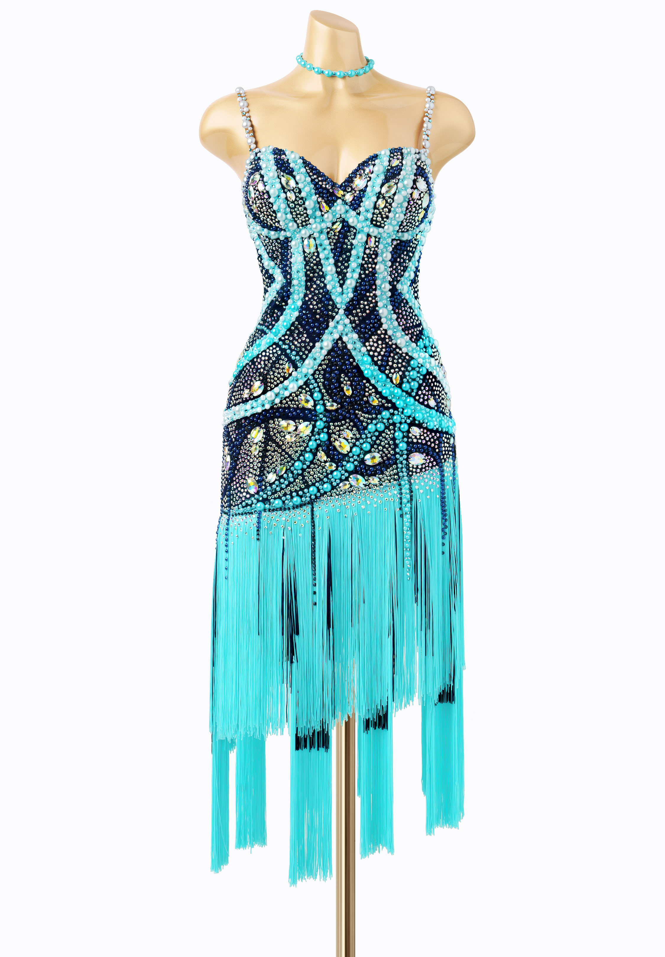 Icy Pearl Latin Dress AD-L2927