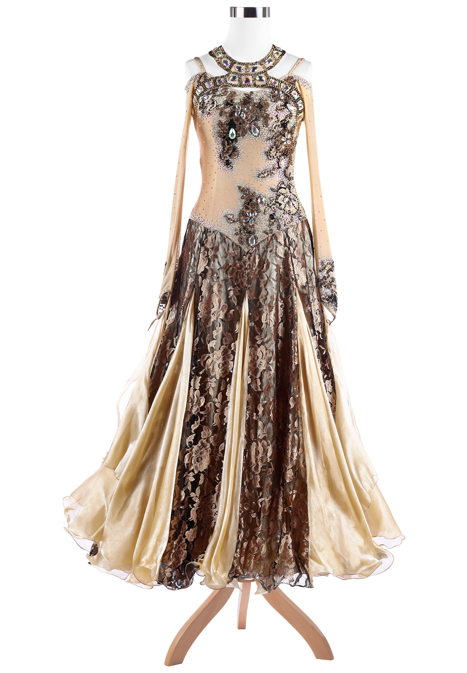 Imperial Court Floral Elegance Ballroom Dance Competition Dress VN-A5303