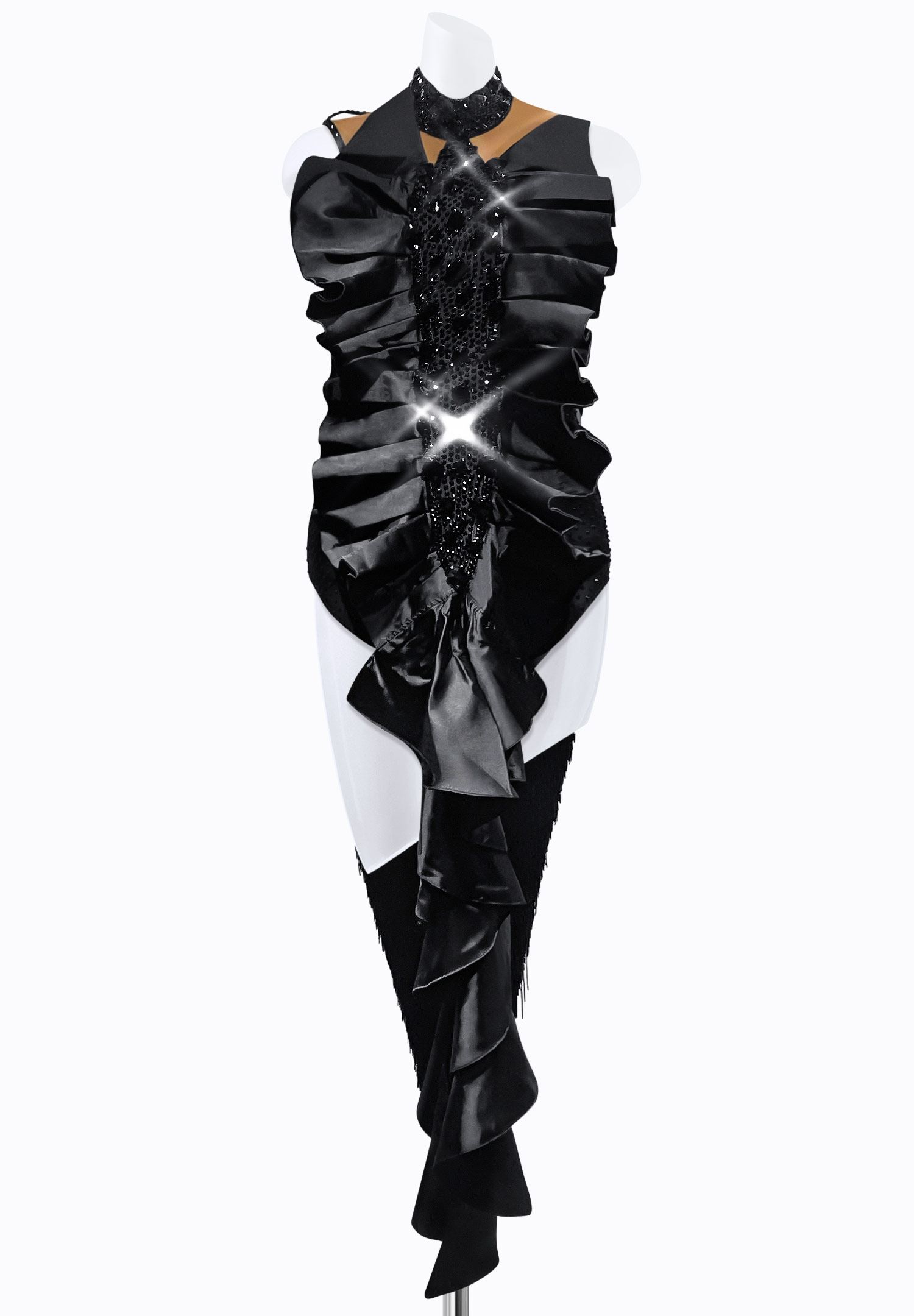 Infinite Frill Latin Dress PR-L215042