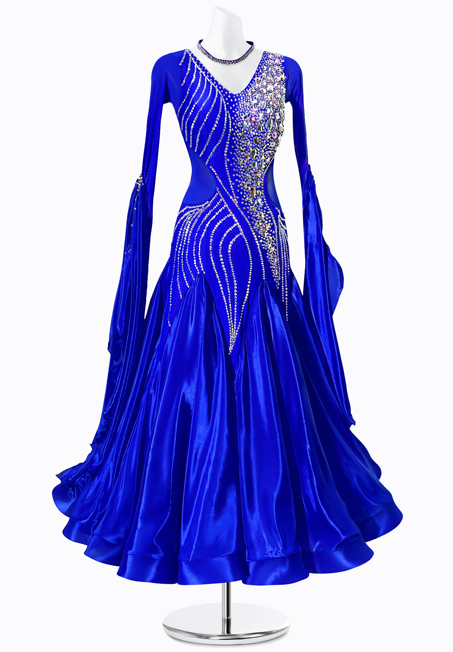 Flowing Teardrop Ballroom Gown JT-B4801