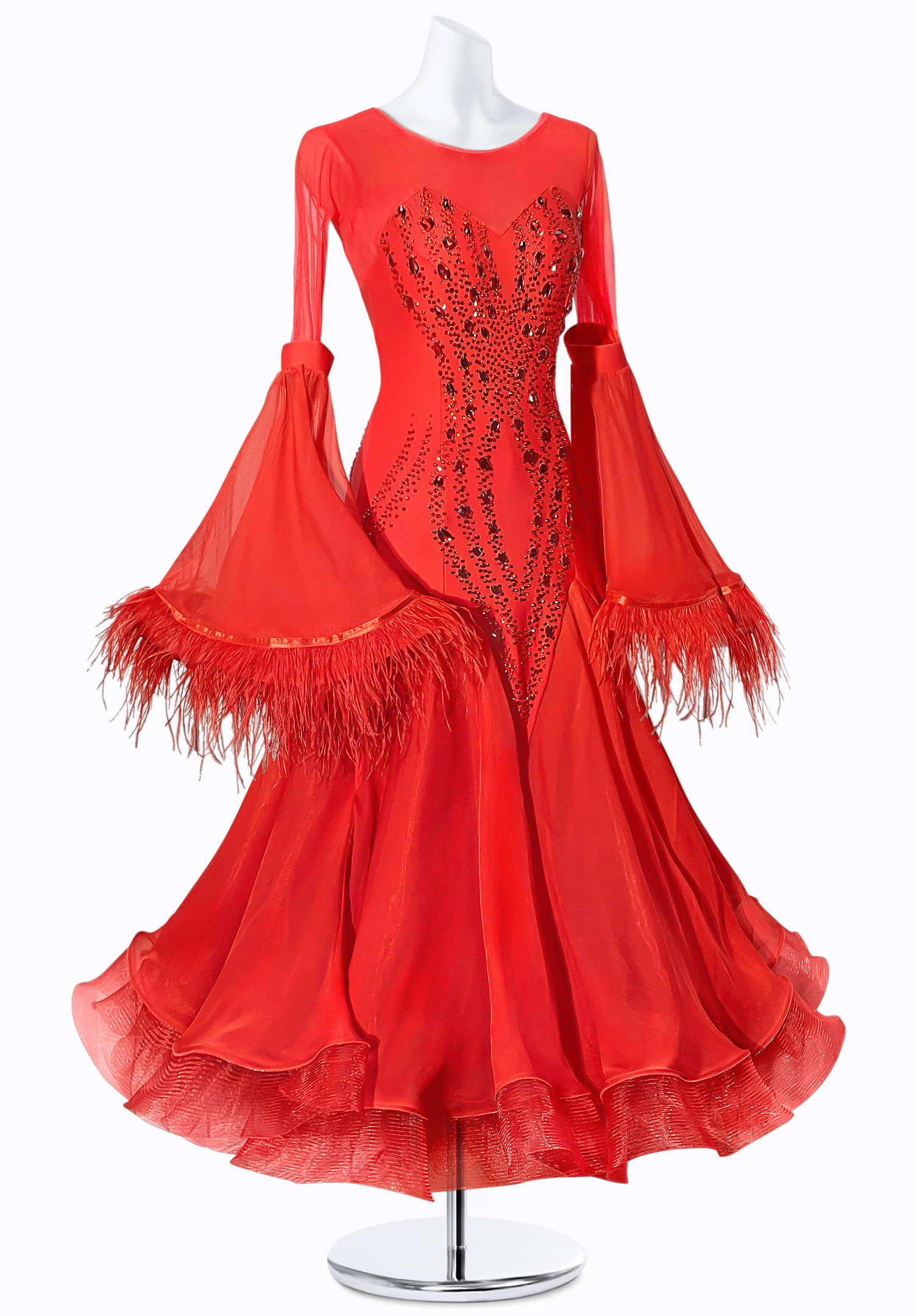 Sheer Bell Ballroom Gown JT-B4922