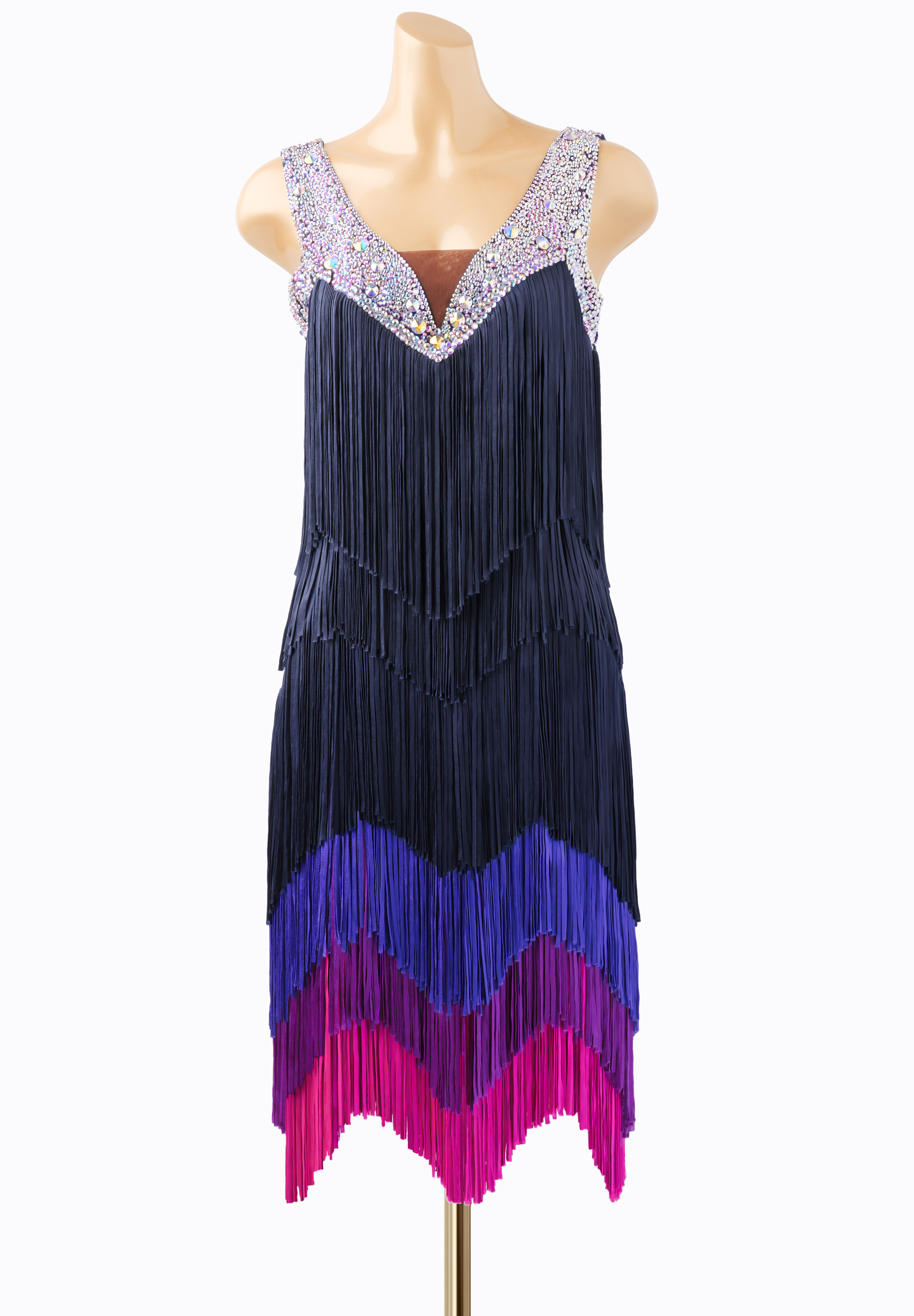 Jagged Fringe Latin Dress DSI-L24018