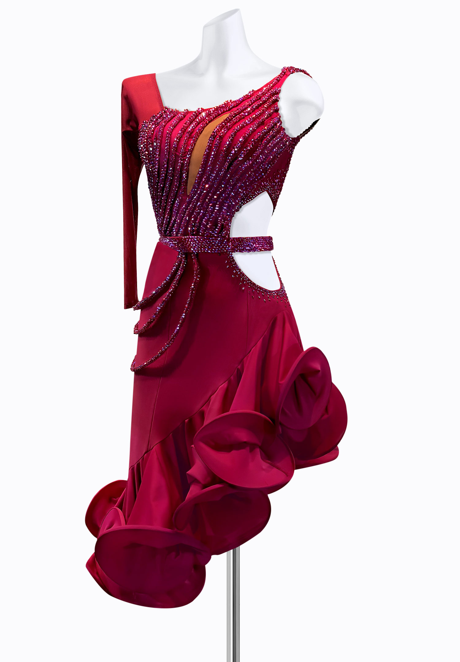 Frilled Romance Latin Dress PR-L240038