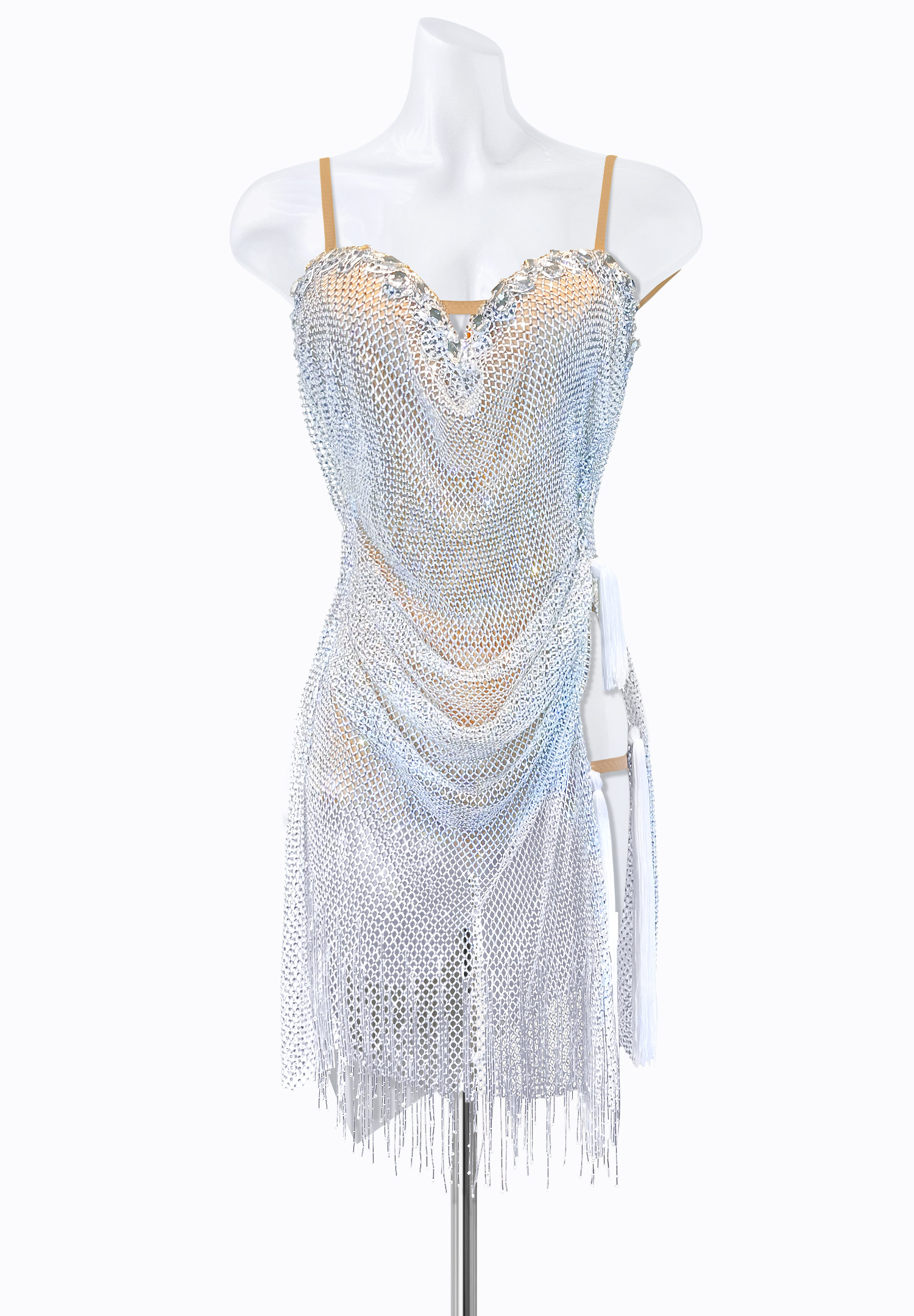 Mesh Tassel Latin Dress PR-L240036