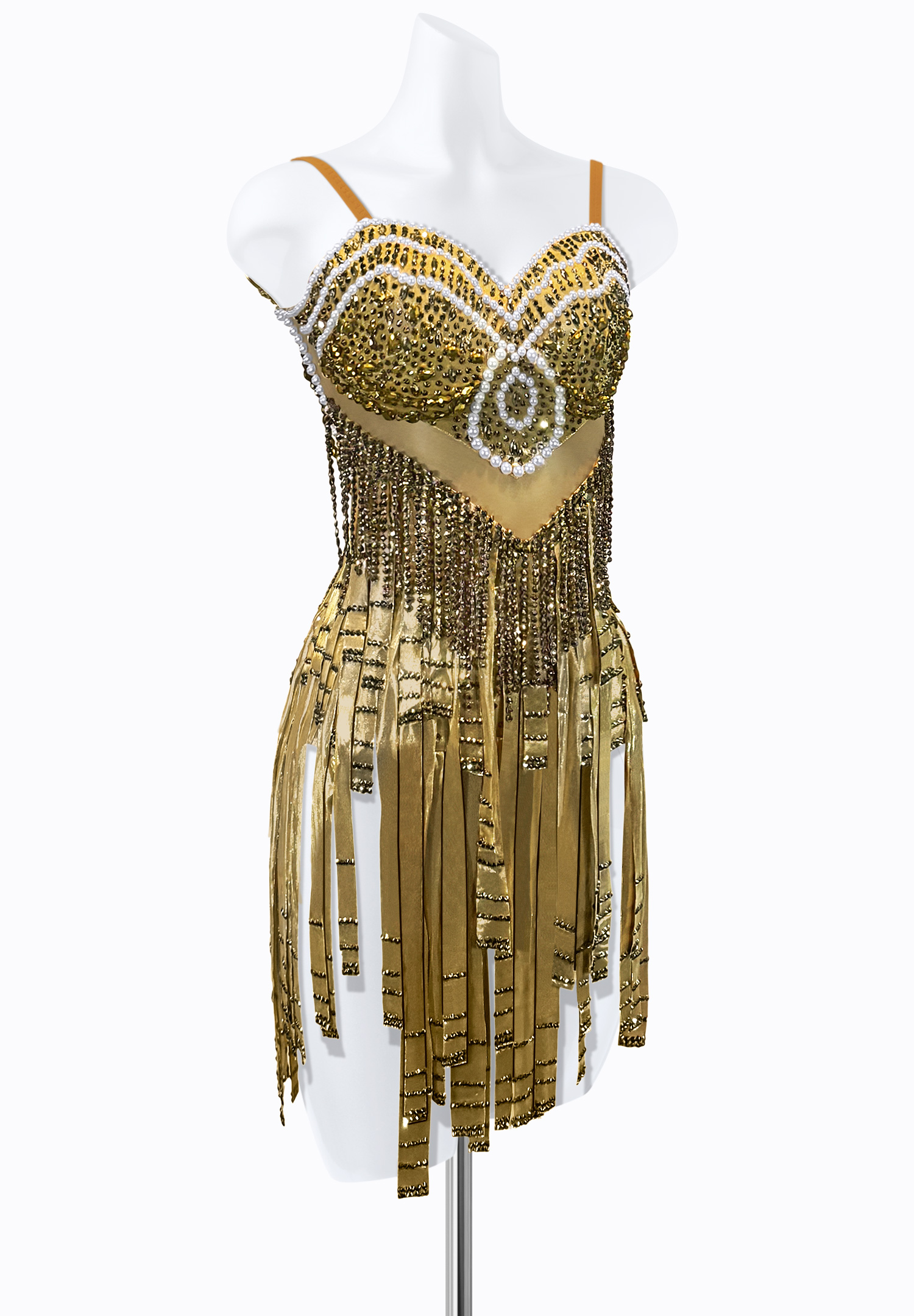 Metallic Pearl Latin Dress PR-L240087