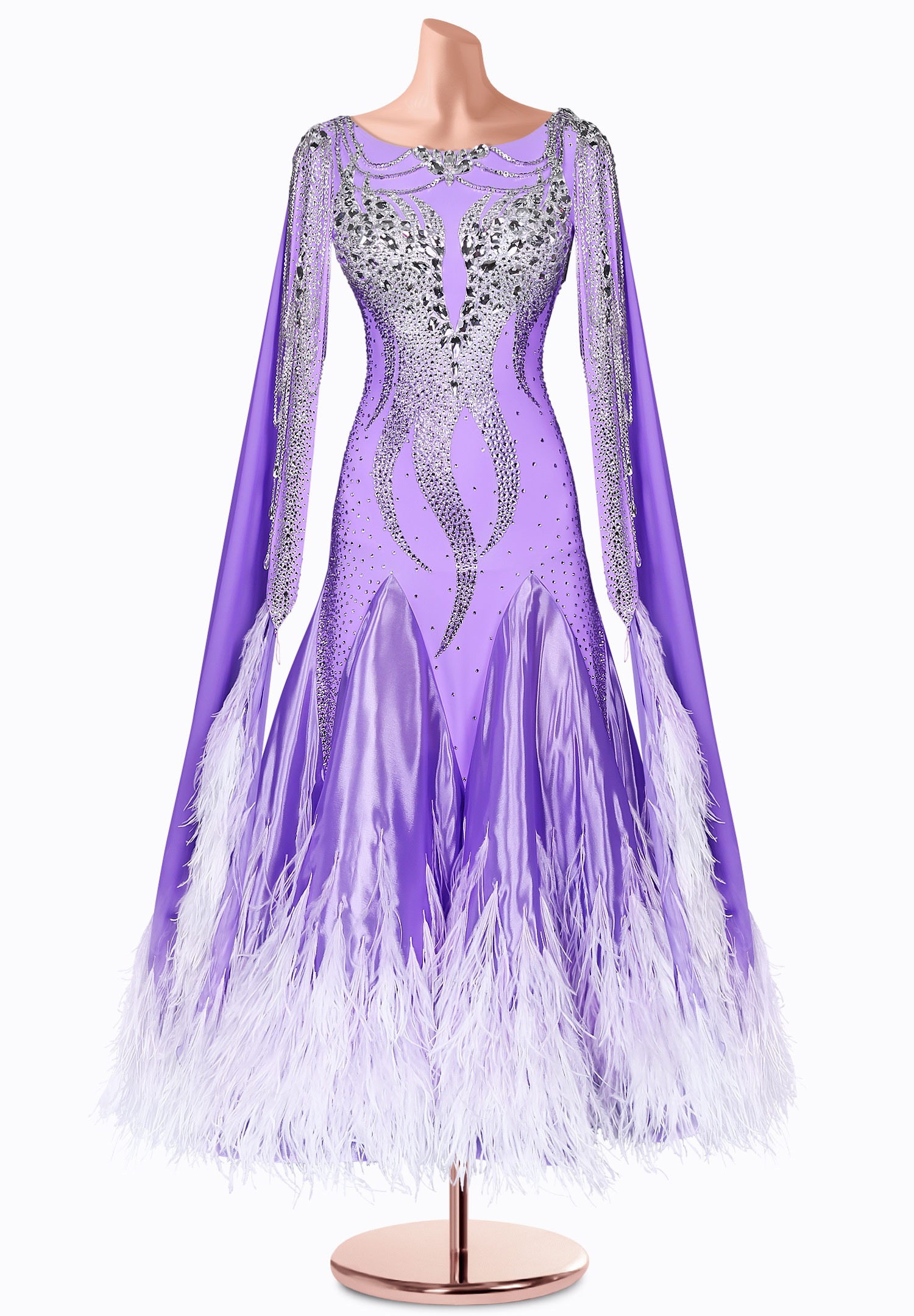 Wisteria Twirls Ballroom Gown TID-BM1049