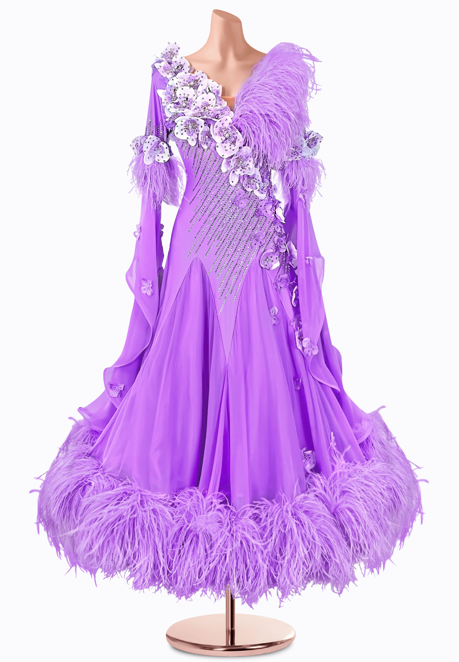 Orchid Embrace Ballroom Gown TID-BM1058