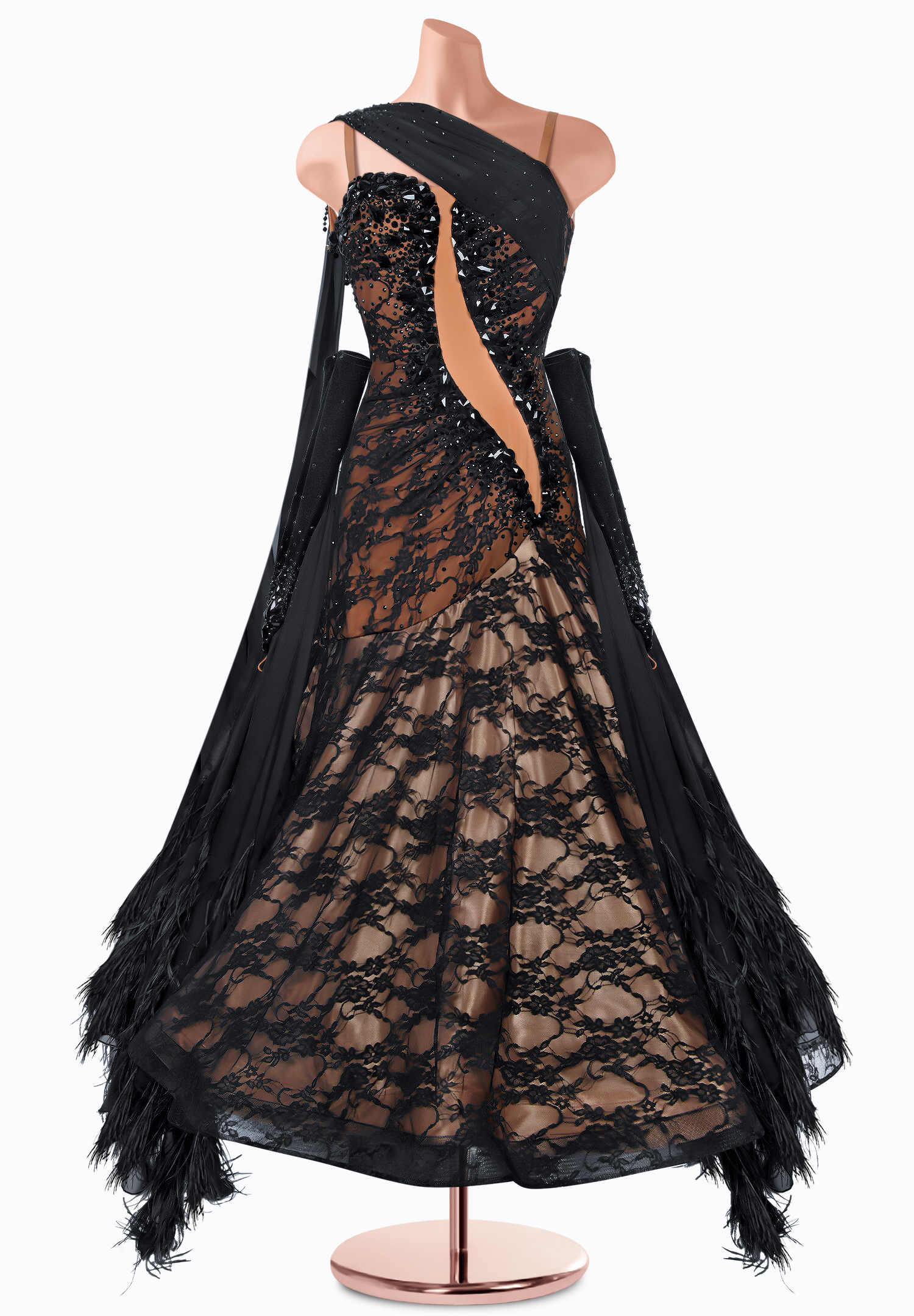 Vintage Rose Ballroom Gown TID-BM1071