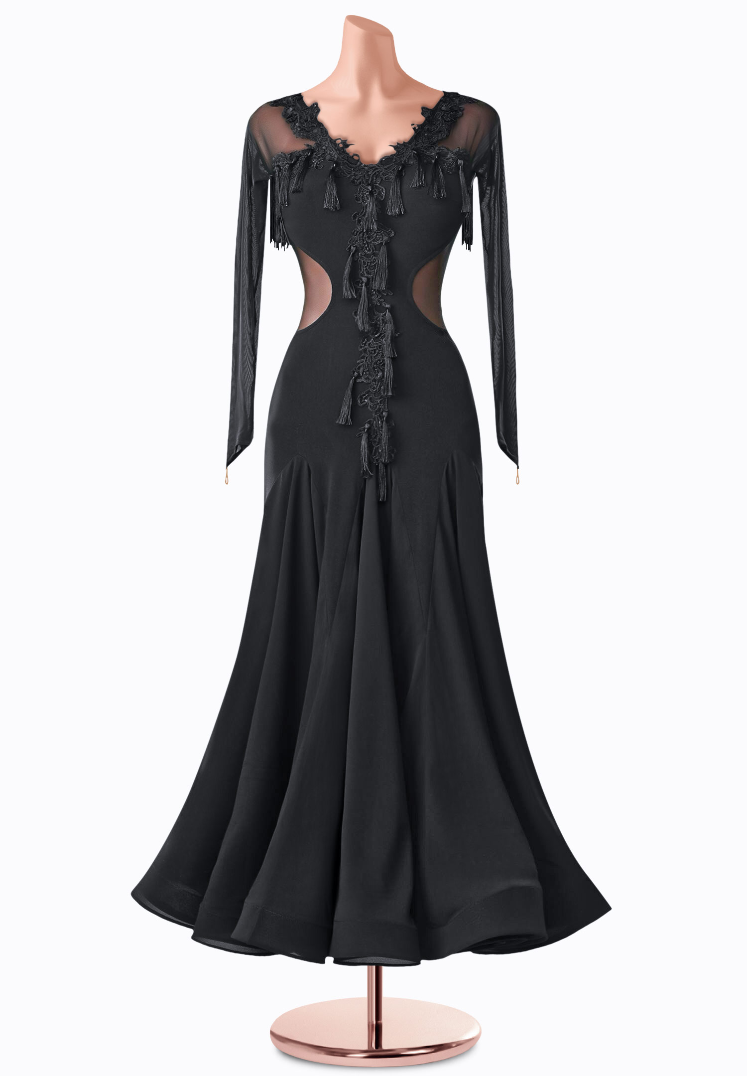 Midnight Tassel Ballroom Gown TID-BM0536