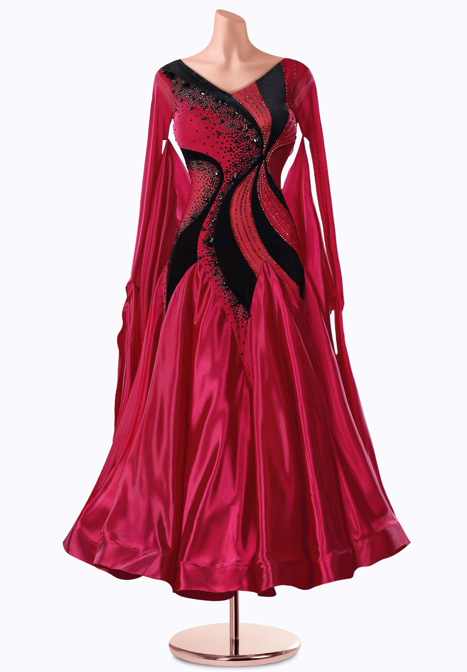 Swirl Motion Ballroom Gown TID-BM0540