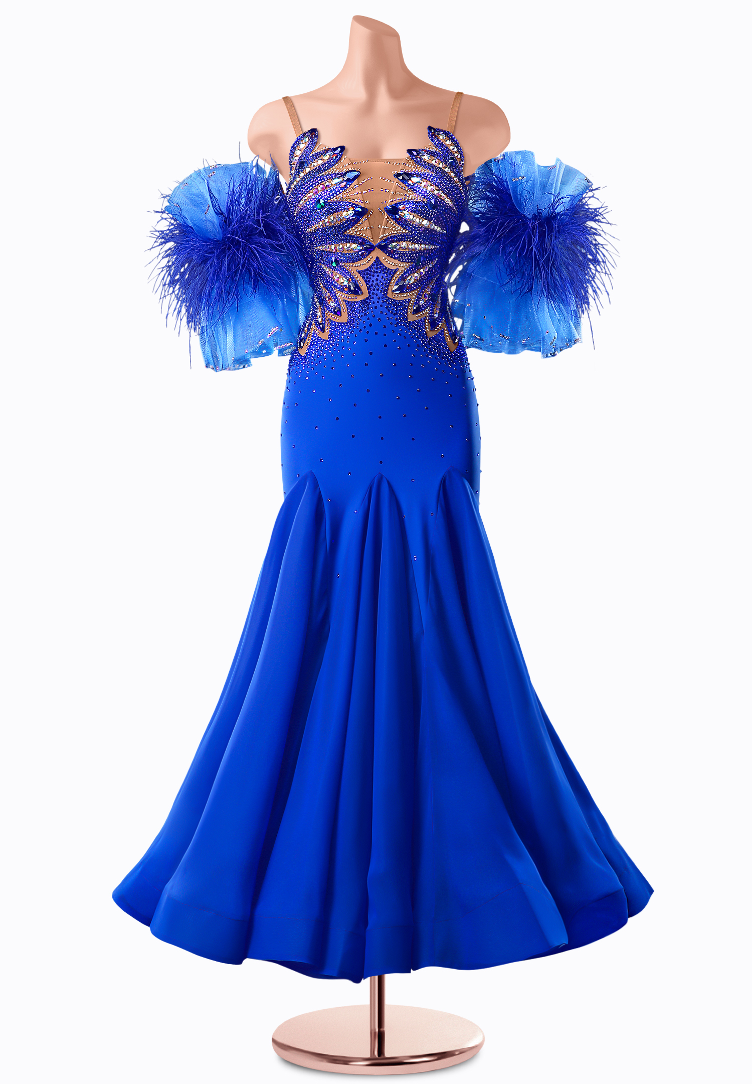 Dual Floral Ballroom Gown TID-BM0554