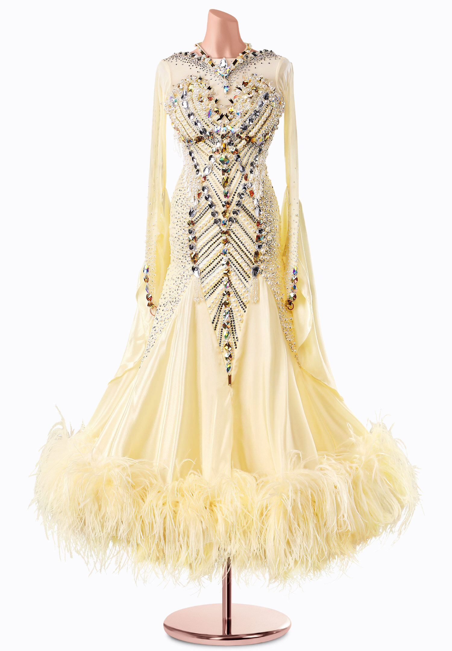 Pearl Chantilly Ballroom Gown TID-BM0594