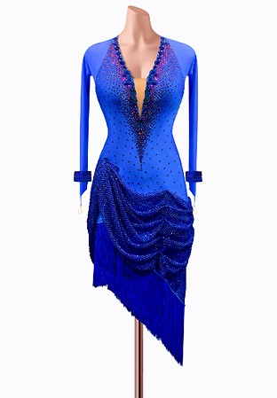 Draped Fishnet Latin Dress TID-LM0804