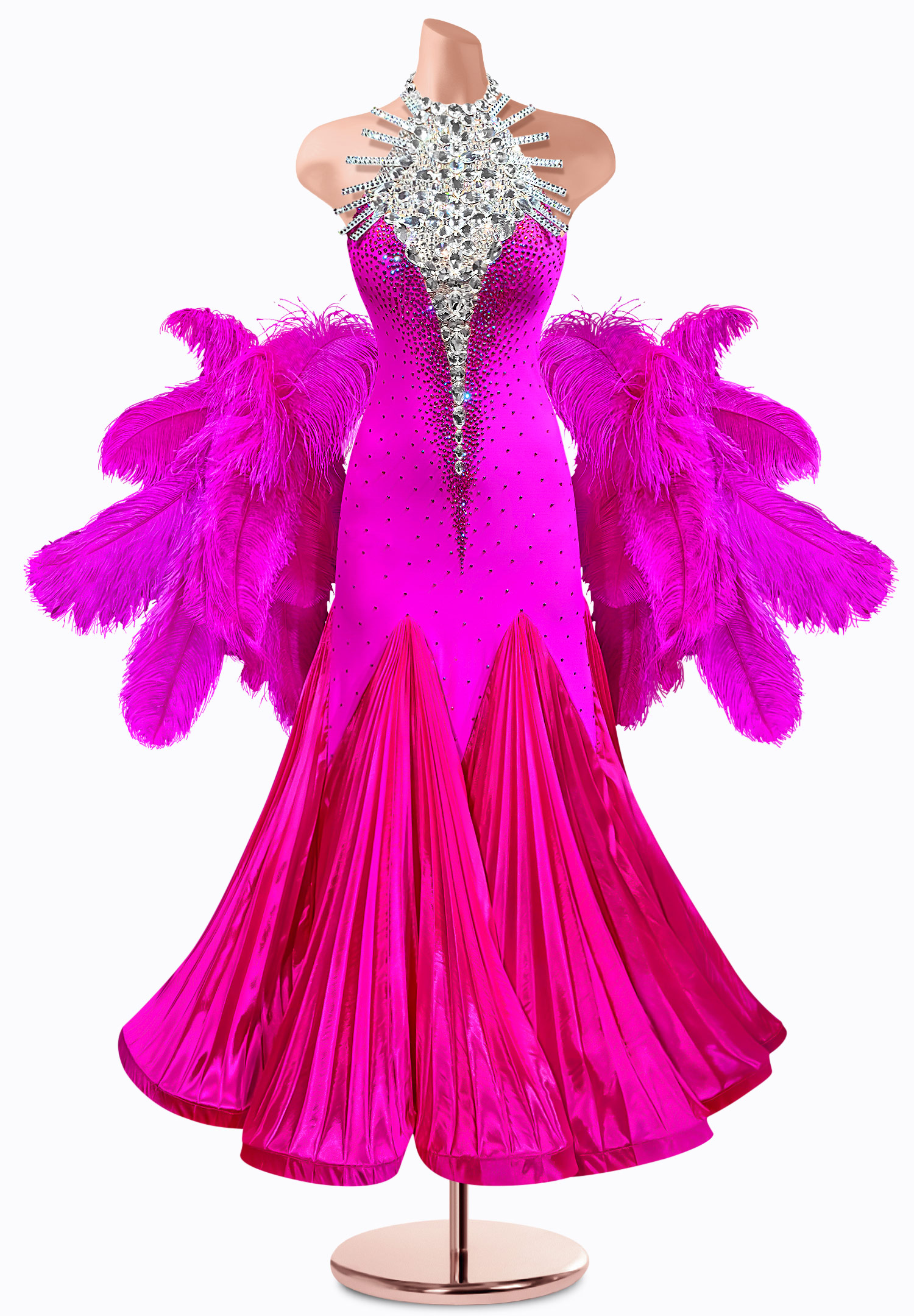 Pleated Radiance Ballroom Gown TID-BM0821