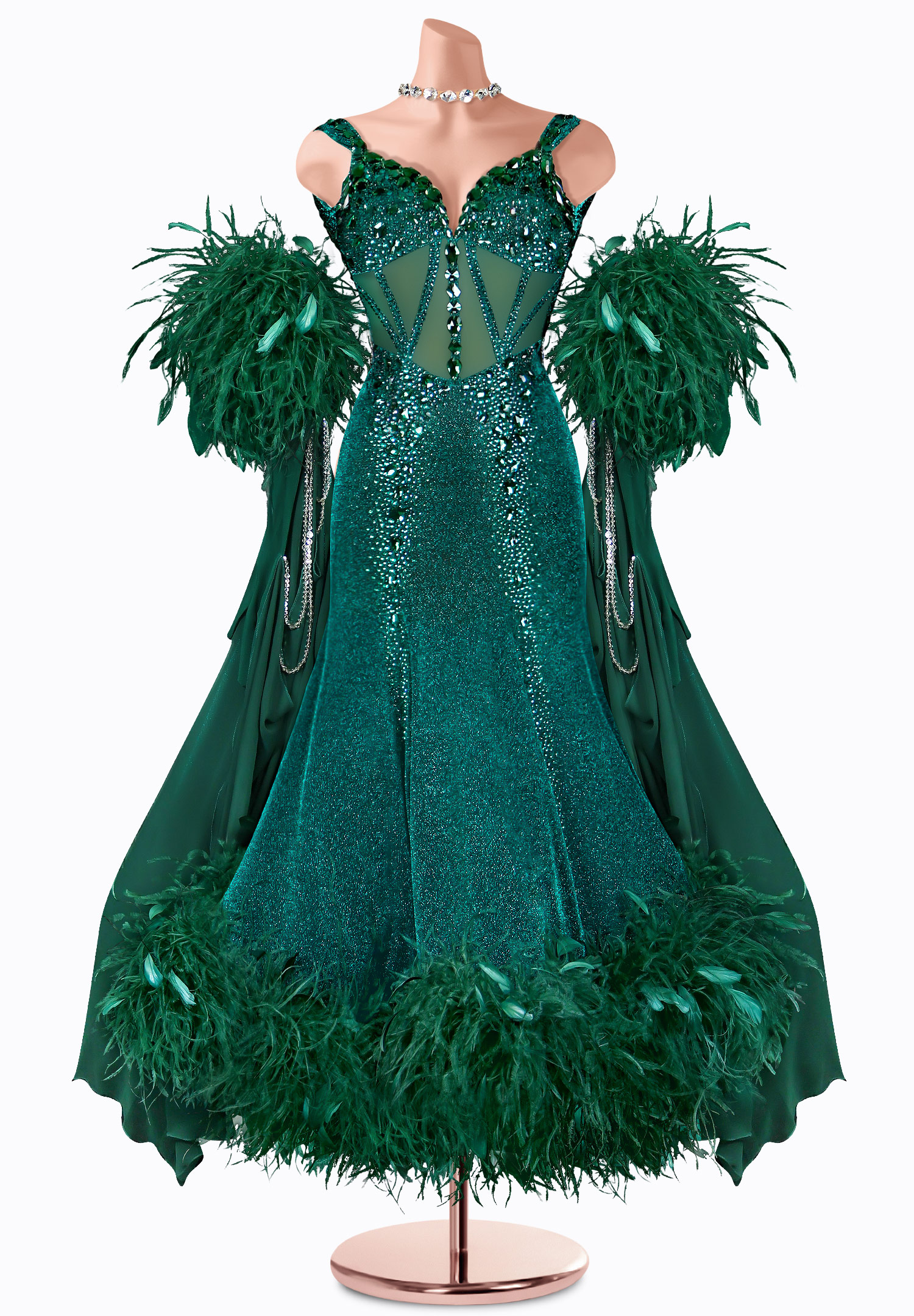 Topaz Allure Ballroom Gown TID-BM0974