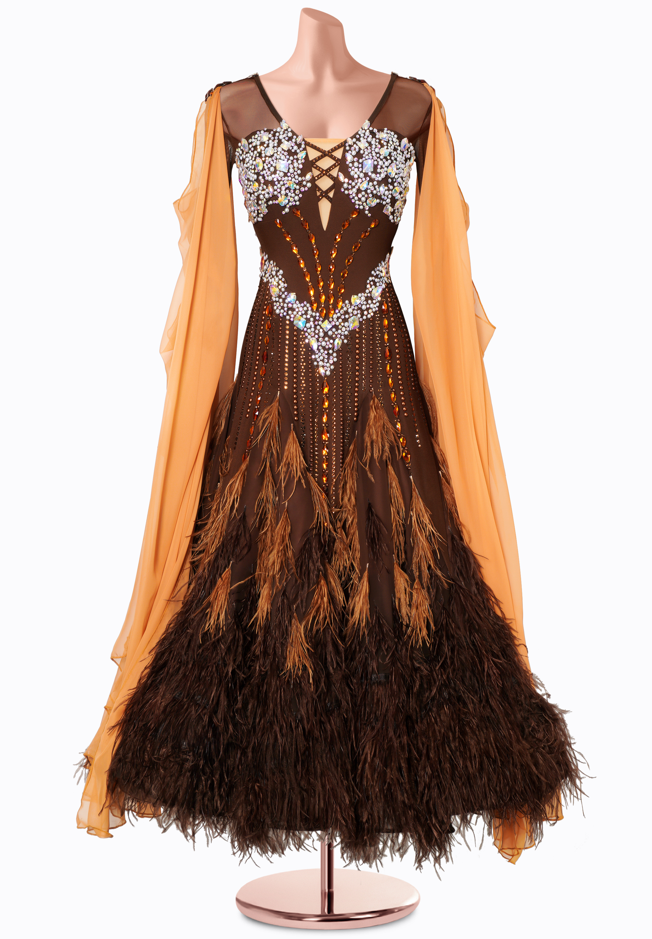 Bronze Delight Ballroom Gown MF-B0425