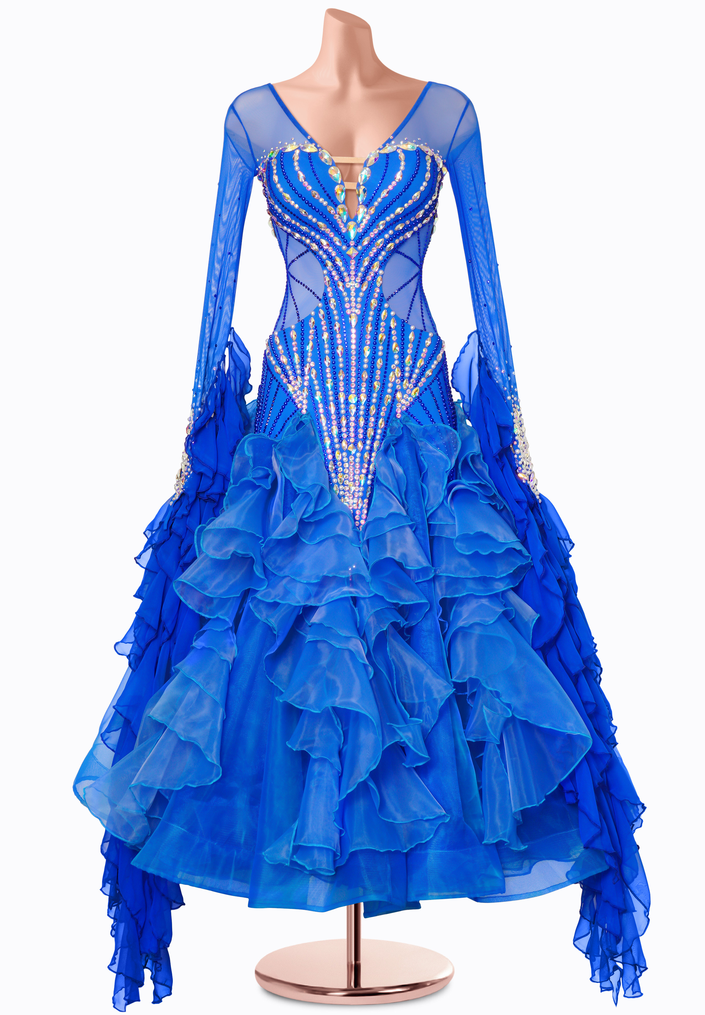 Oceanic Elegance Ballroom Gown MF-B0431