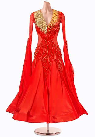 Crimson Aurora Ballroom Gown MF-B0440