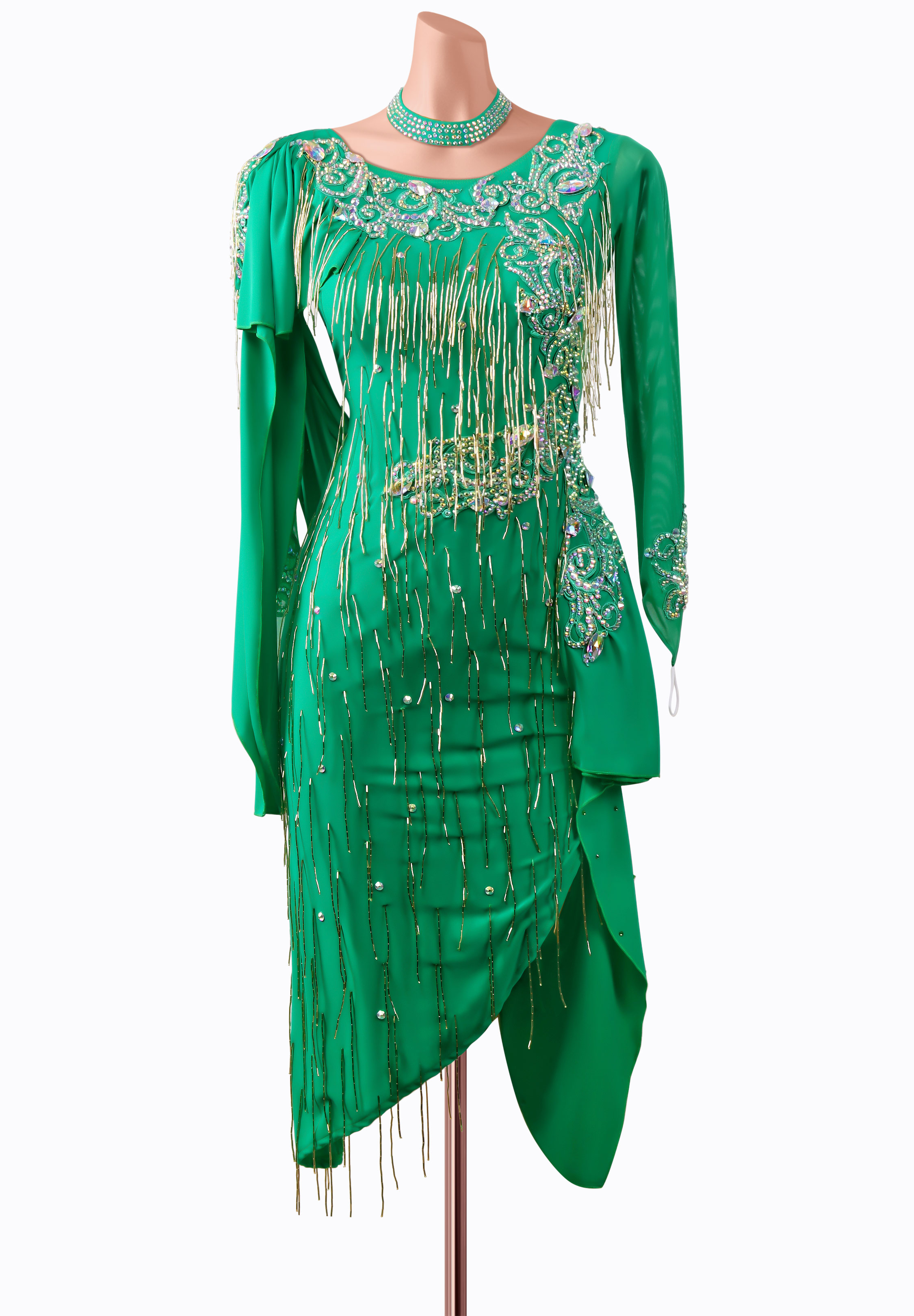 Emerald Twinkle Latin Dress MQ-L329