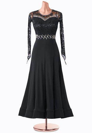 Lace Noir Smooth Gown MQ-S314