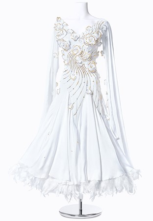 Metallic Rose Ballroom Performance Dress MF-B0016