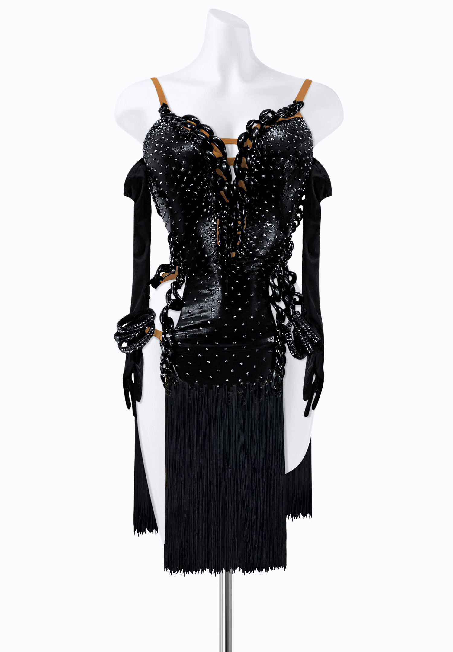 Midnight Chain Latin Dress PR-L225224