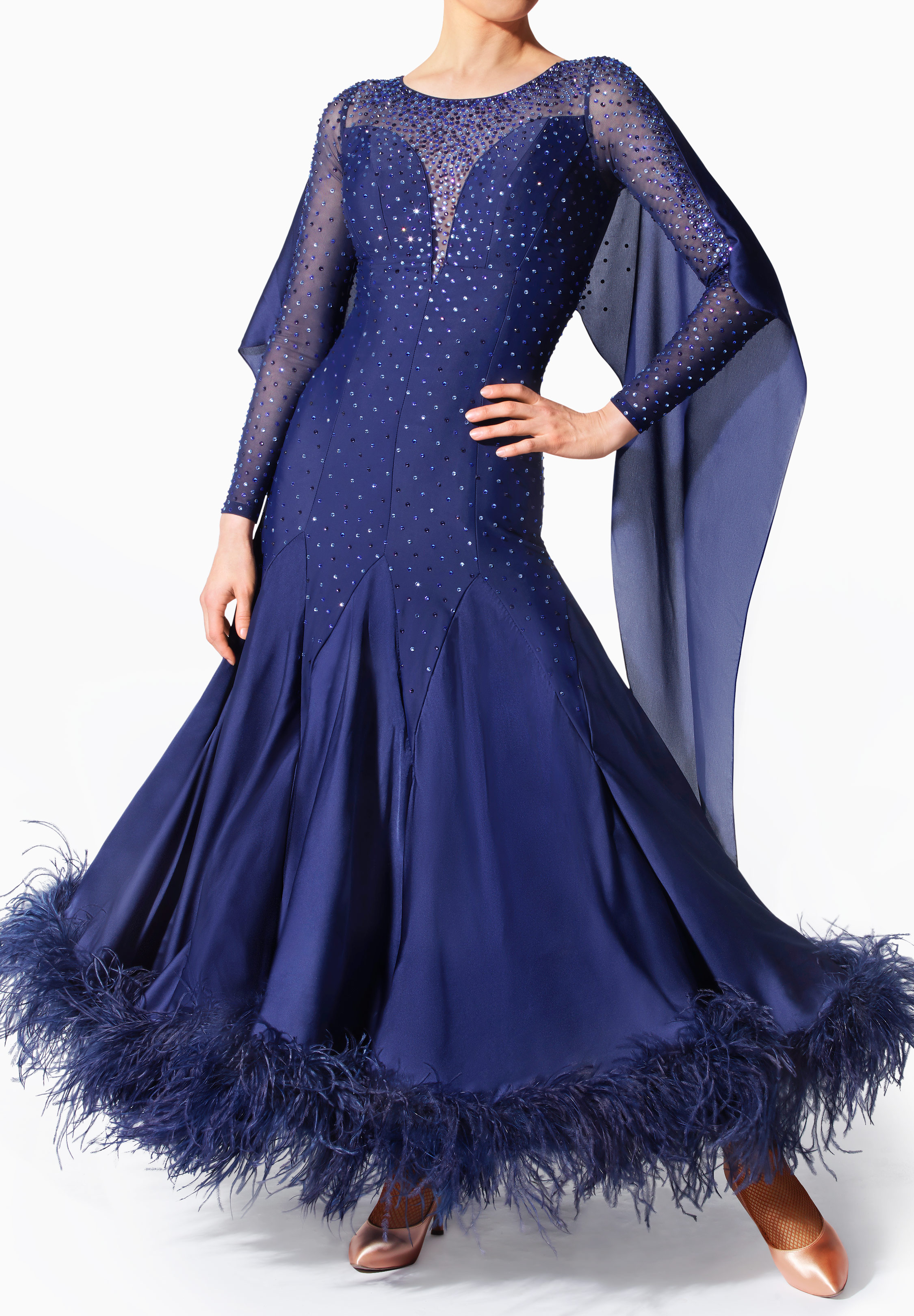 Midnight Star Cape Gown PC-DSB22602