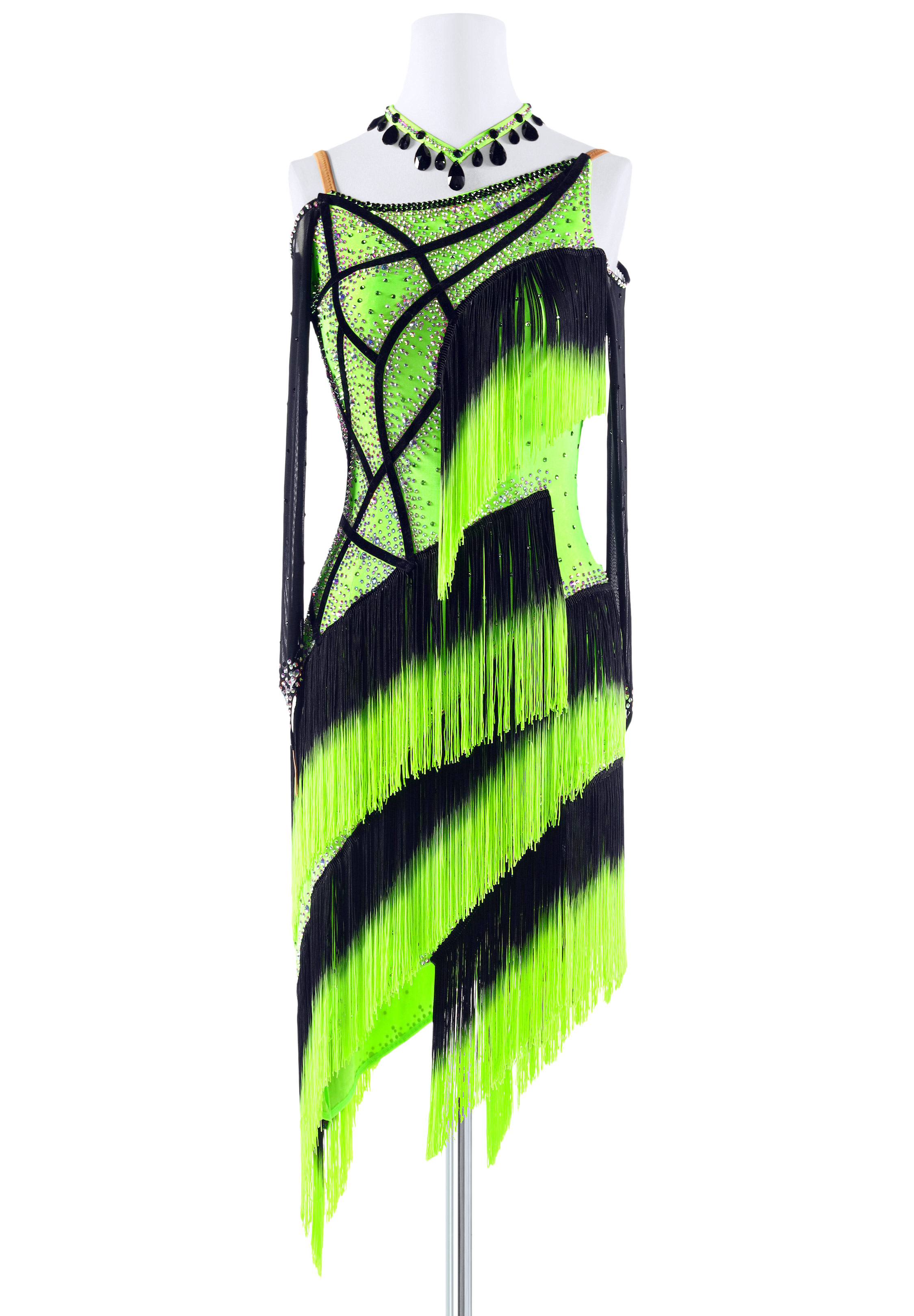 Neon Crystal Latin Dress BA-VSL031