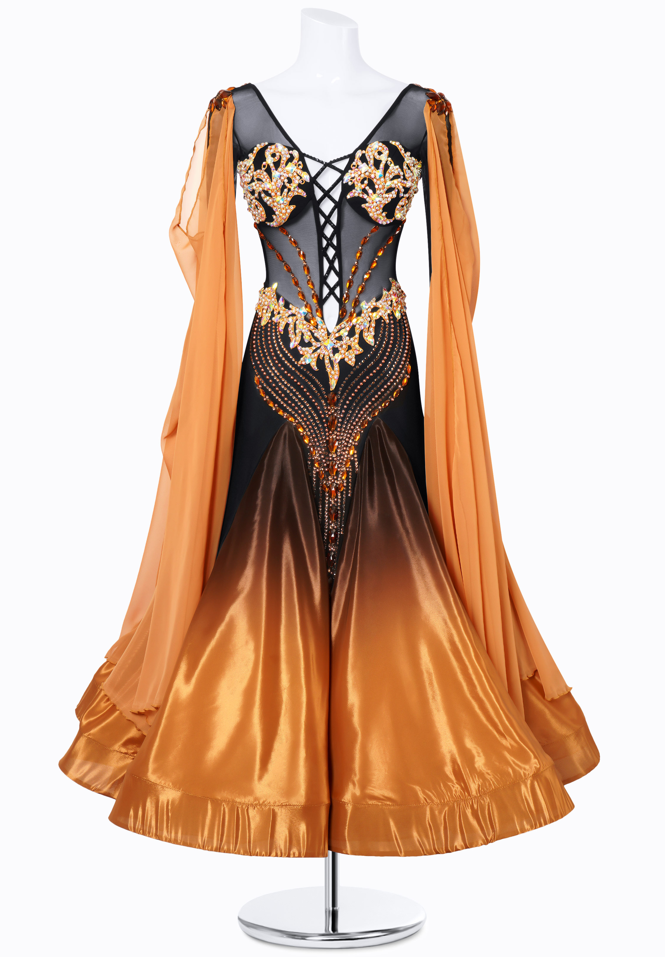 Ombre Honey Ballroom Gown MF-B0347