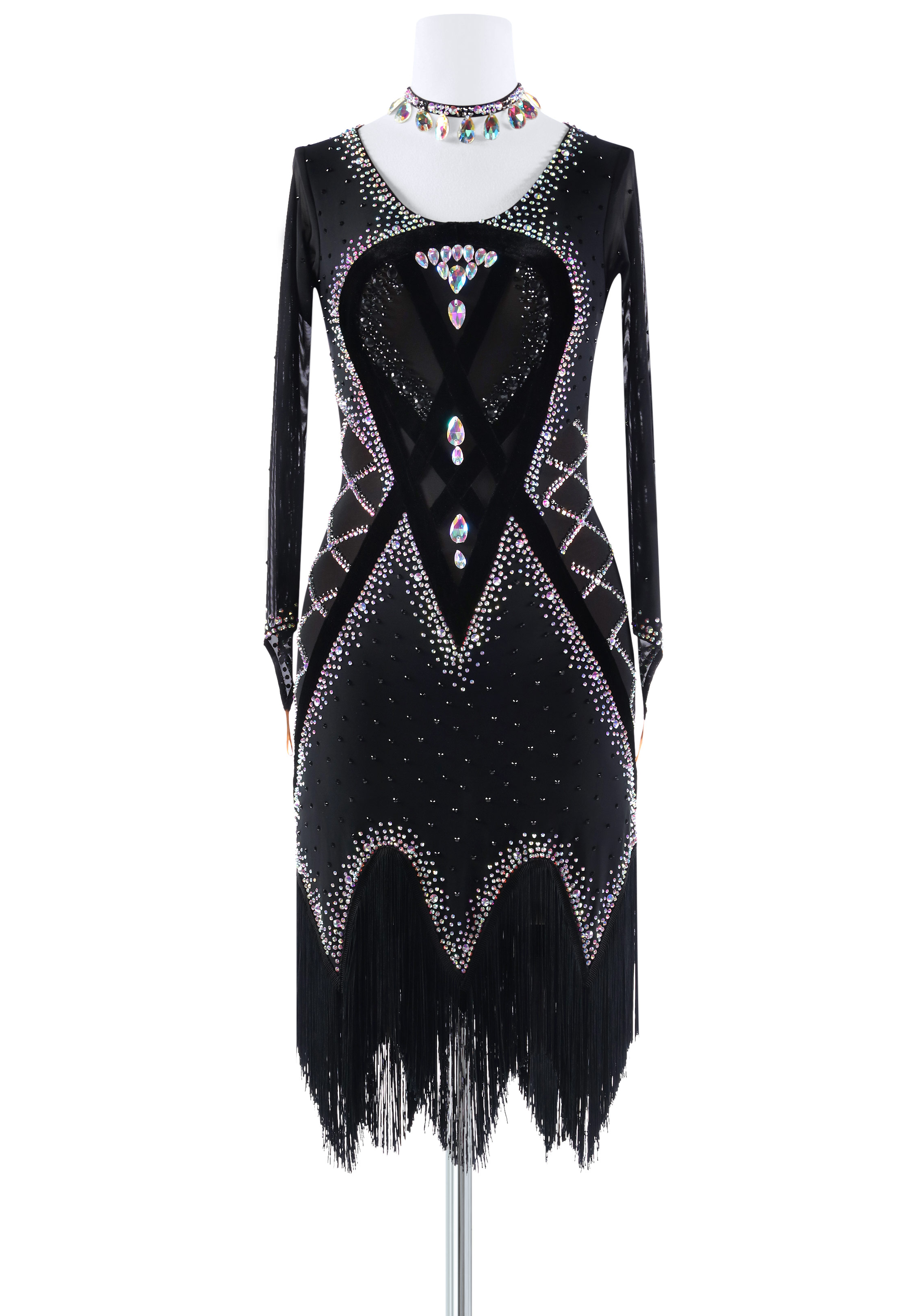 Phantom Fringe Latin Dress BA-VSL034