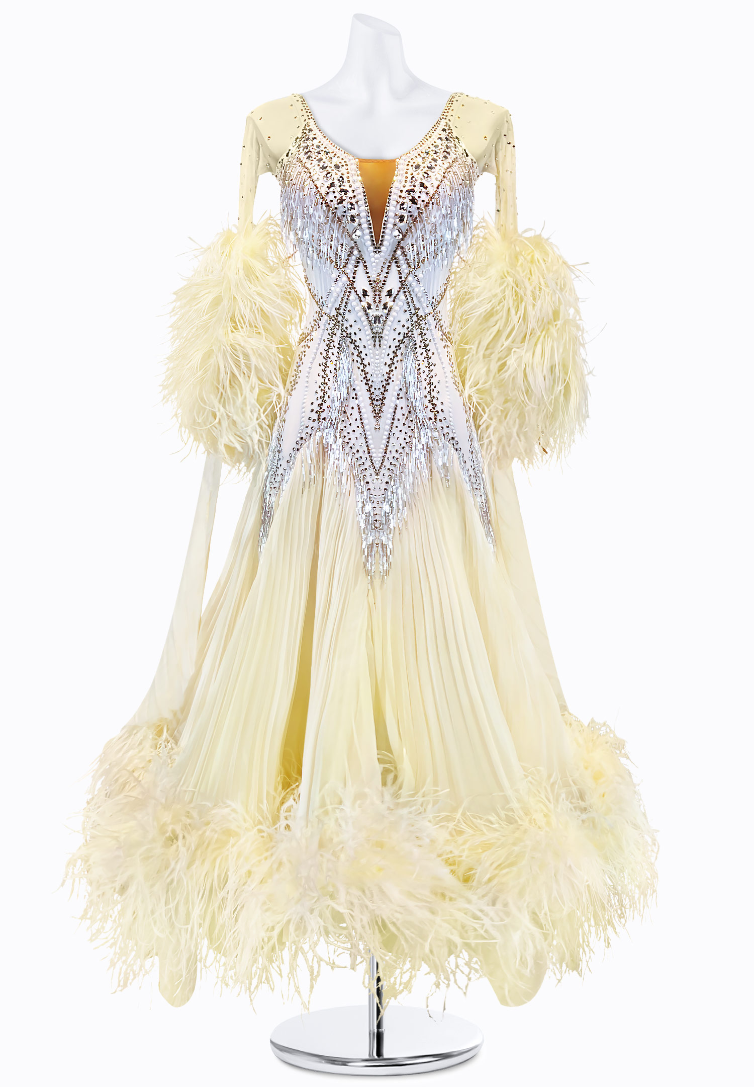 Pleated Elegance Ballroom Gown PR-B220036