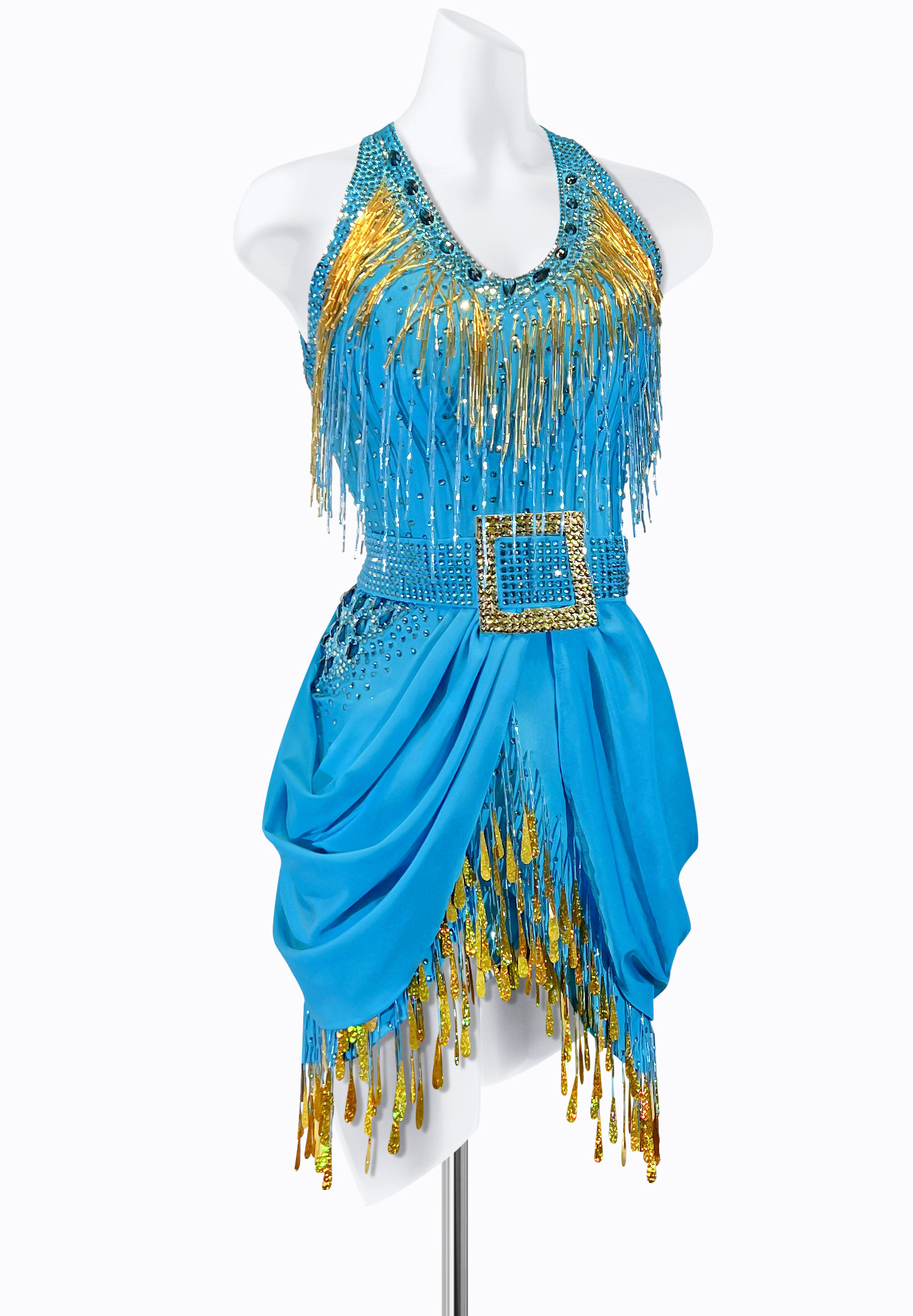 Royal Draped Latin Dress PR-L225154