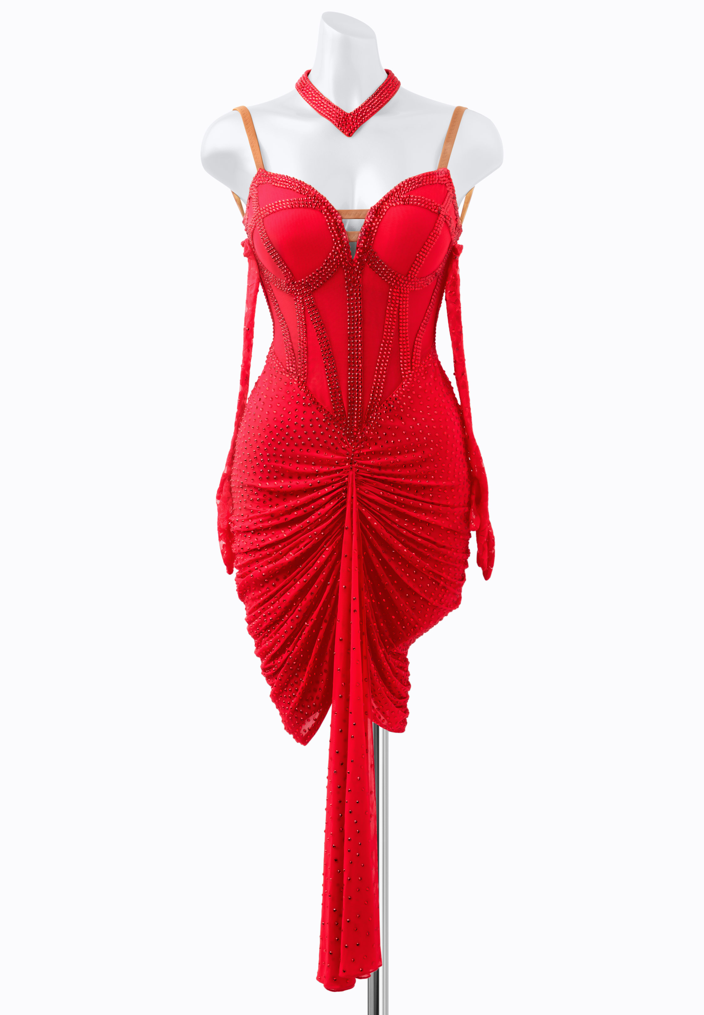 Ruched Amor Latin Dress PR-L225133