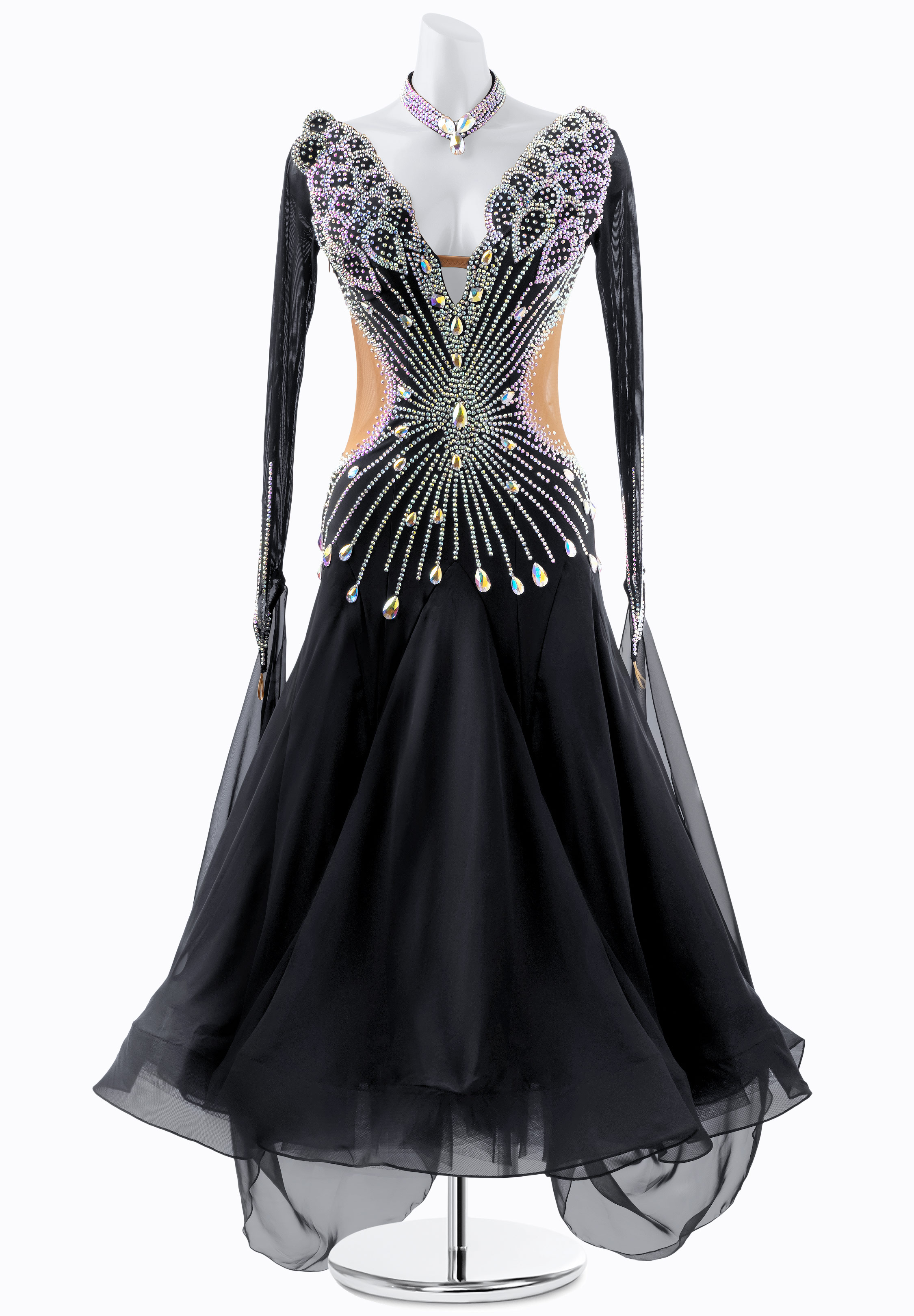 Scalloped Crystal Ballroom Gown PR-B220033