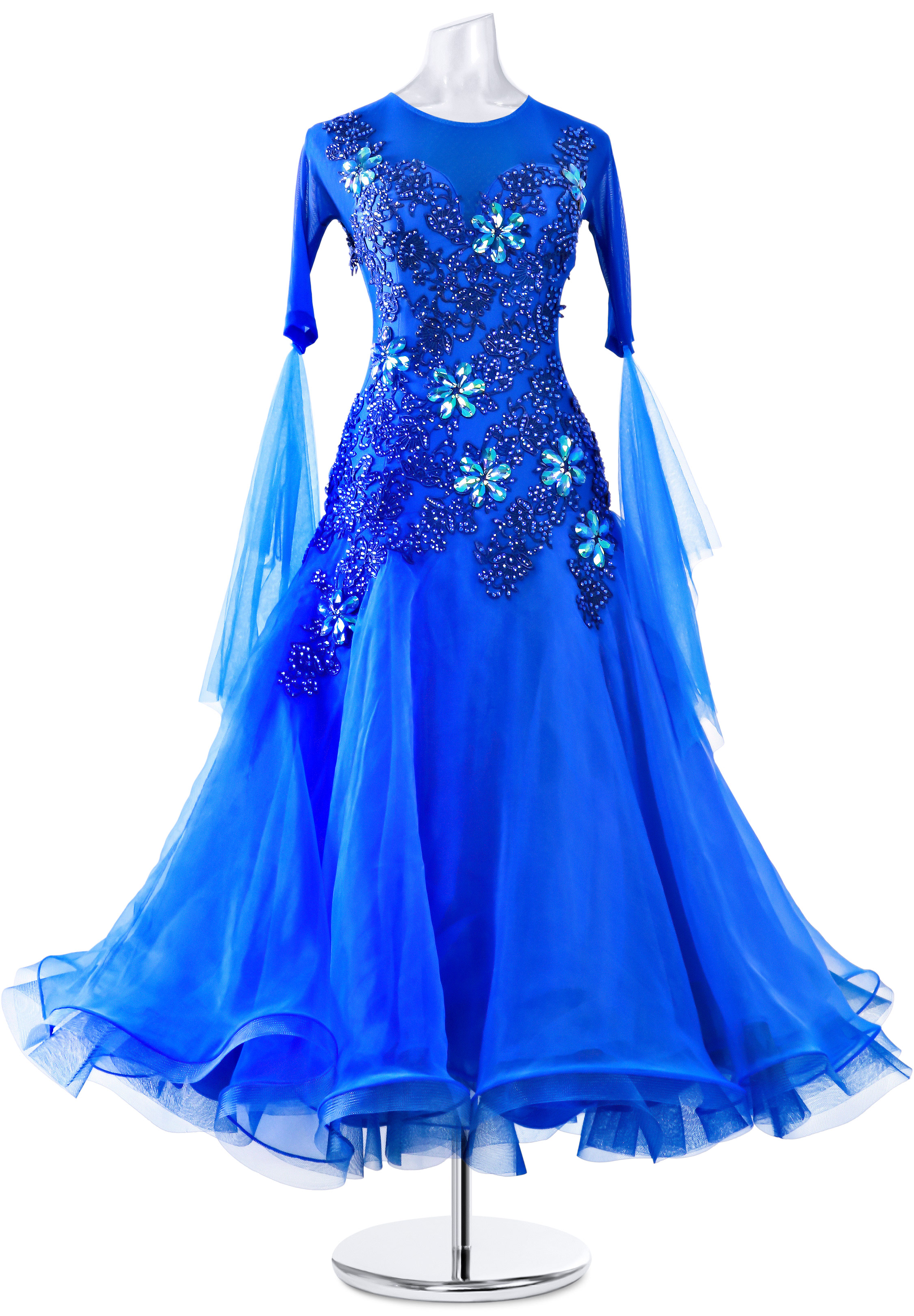 Sexy Cutout Heavy Ornaments Ballroom Dress MQ-B206