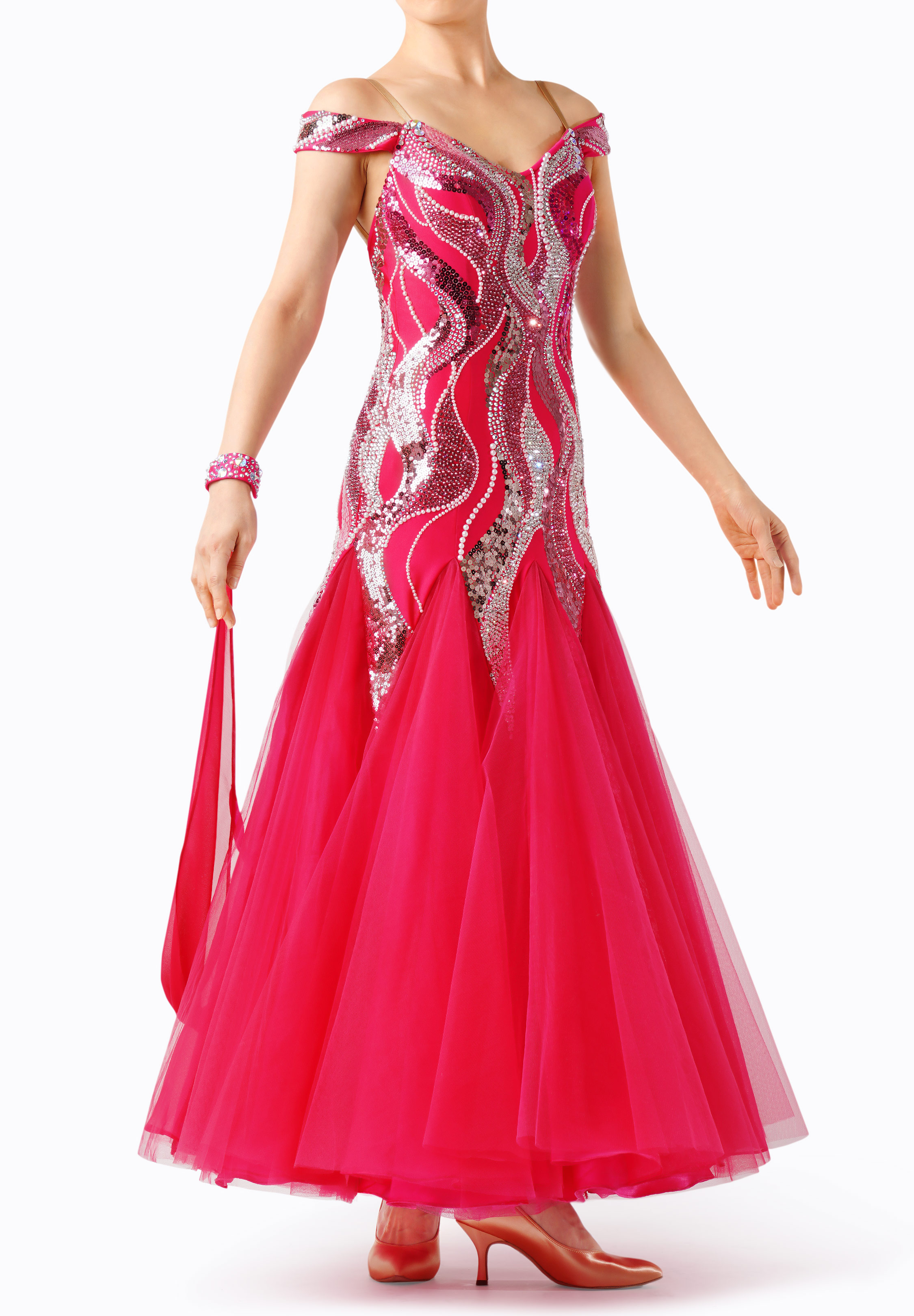 Sparkling Waves Ballroom Gown PC-DSB22604