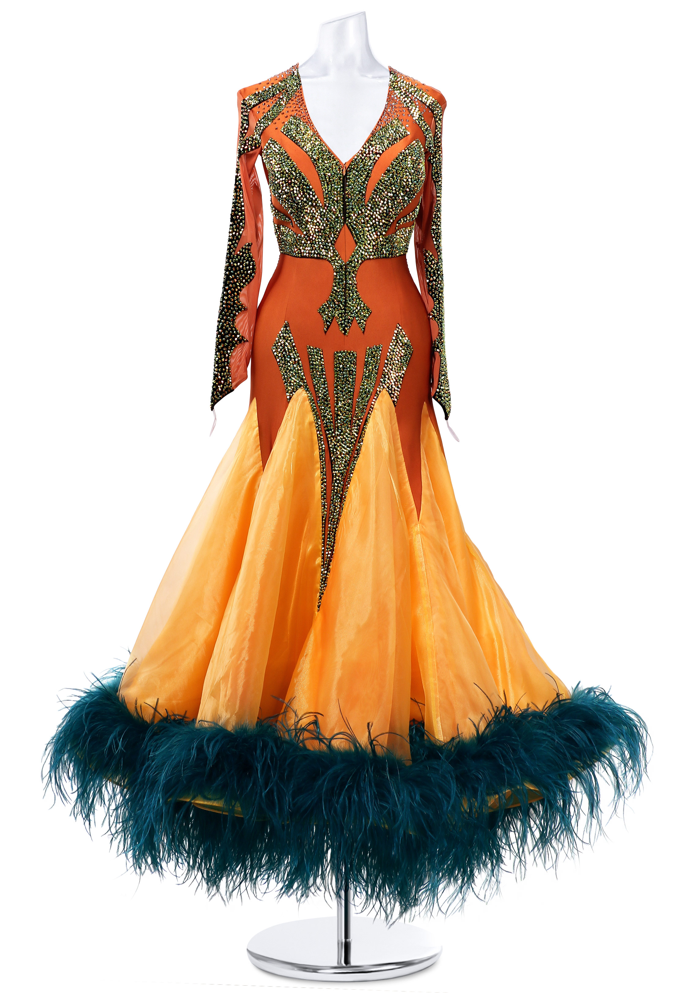 Splendid Front Zip Ballroom Gown MQ-B268