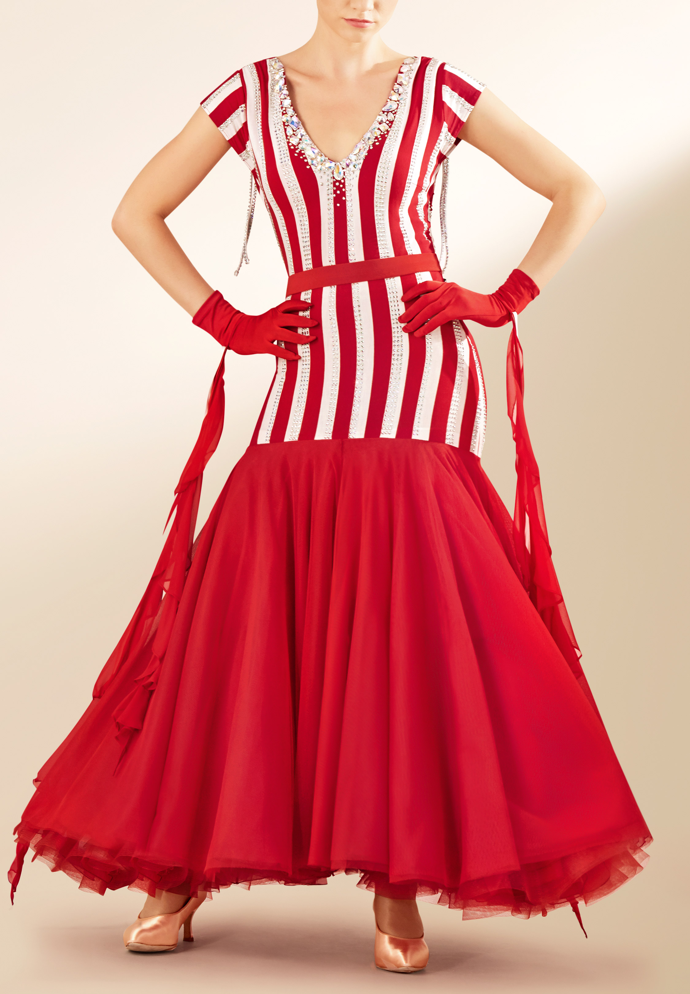 Striped Ballroom Mermaid Dress PC-WB190012