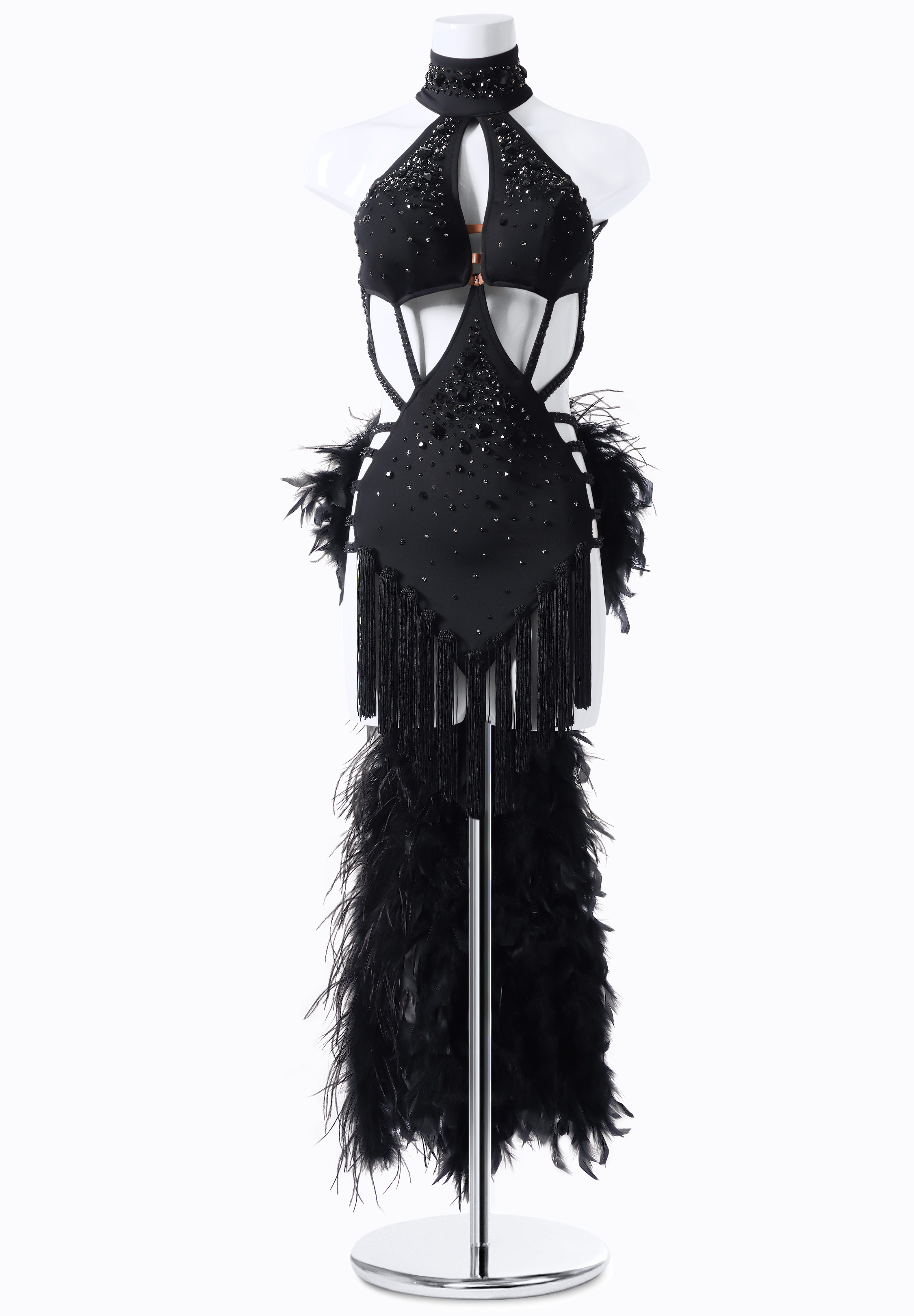 Swiping Tail Latin Performance Dress MF-L0147