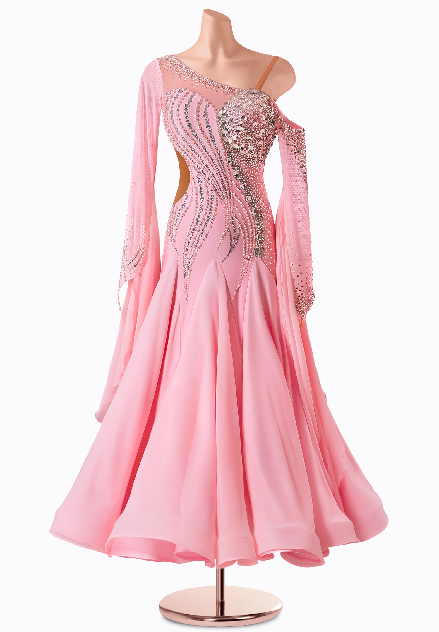 Blushing Shimmer Ballroom Gown TID-BM1112