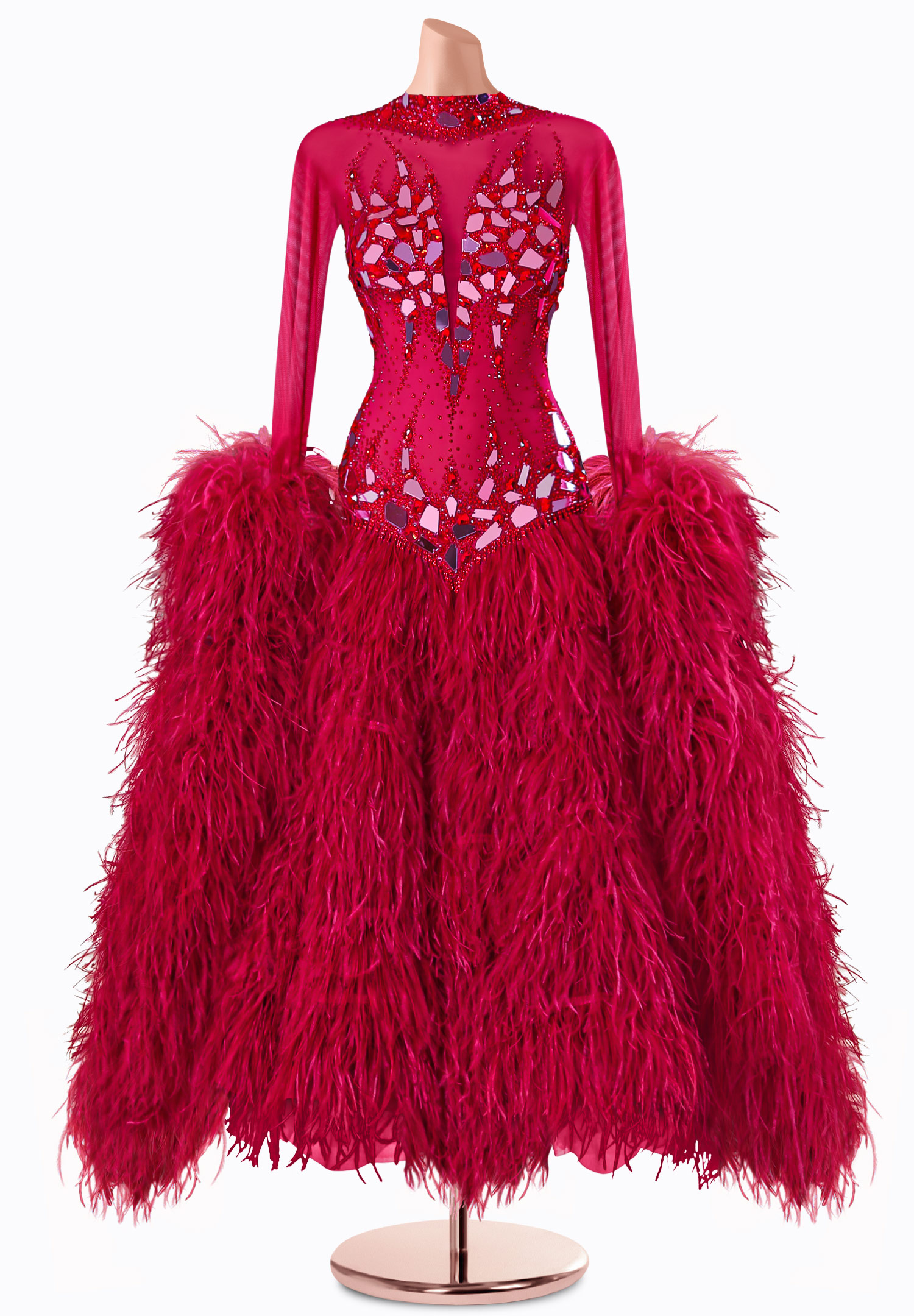 Opulent Ruby Ballroom Dress TID-BM1121