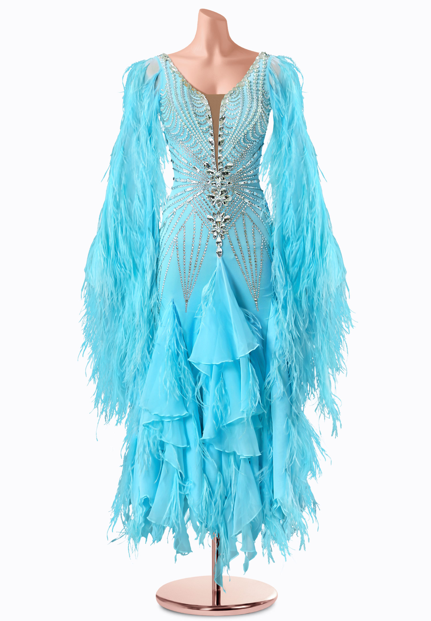 Sky Plume Ballroom Gown TID-BM1146